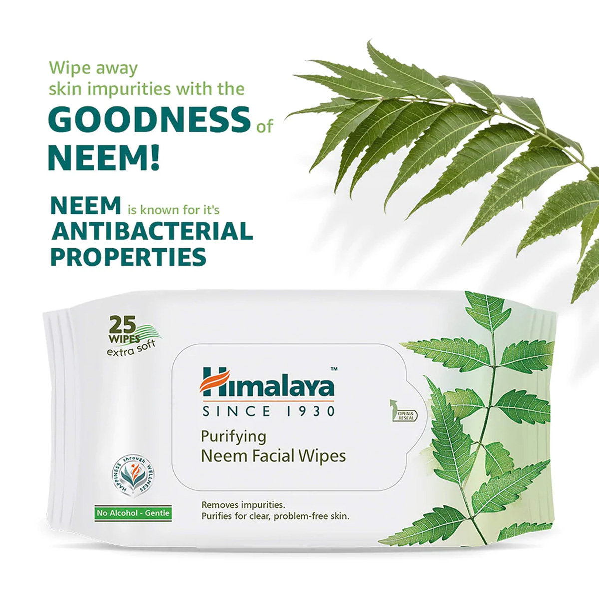 Himalaya Purifying Neem Facial Wipes 25 Count | With Goodness Of Neem | Wipes Away Impurities | Mildy Cleanses | Ideal For Clear & Problem Free Skin, Pack of 1 Himalaya Purifying Neem Facial Wipes 25 Count | With Goodness Of Neem | Wipes Away Impurities | Mildy Cleanses | Ideal For Clear & Problem Free Skin, Pack of 1