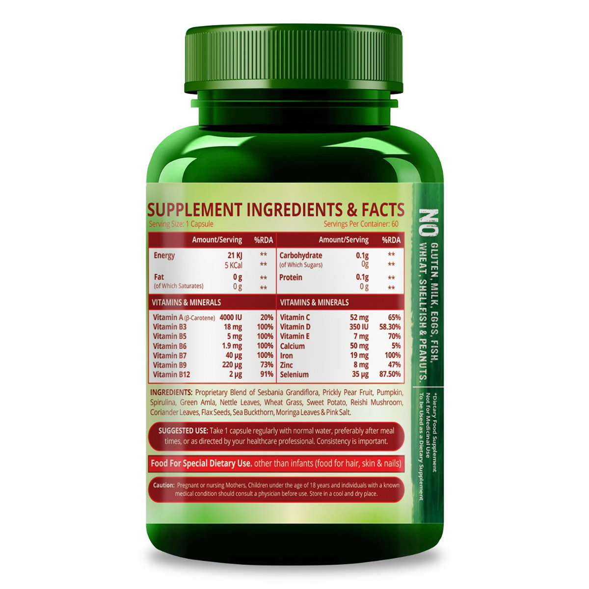 Vlado's Himalayan Organics Plant Based Hair Vitamin Biotin, 60 Capsules, Pack of 1 Vlado's Himalayan Organics Plant Based Hair Vitamin Biotin, 60 Capsules, Pack of 1