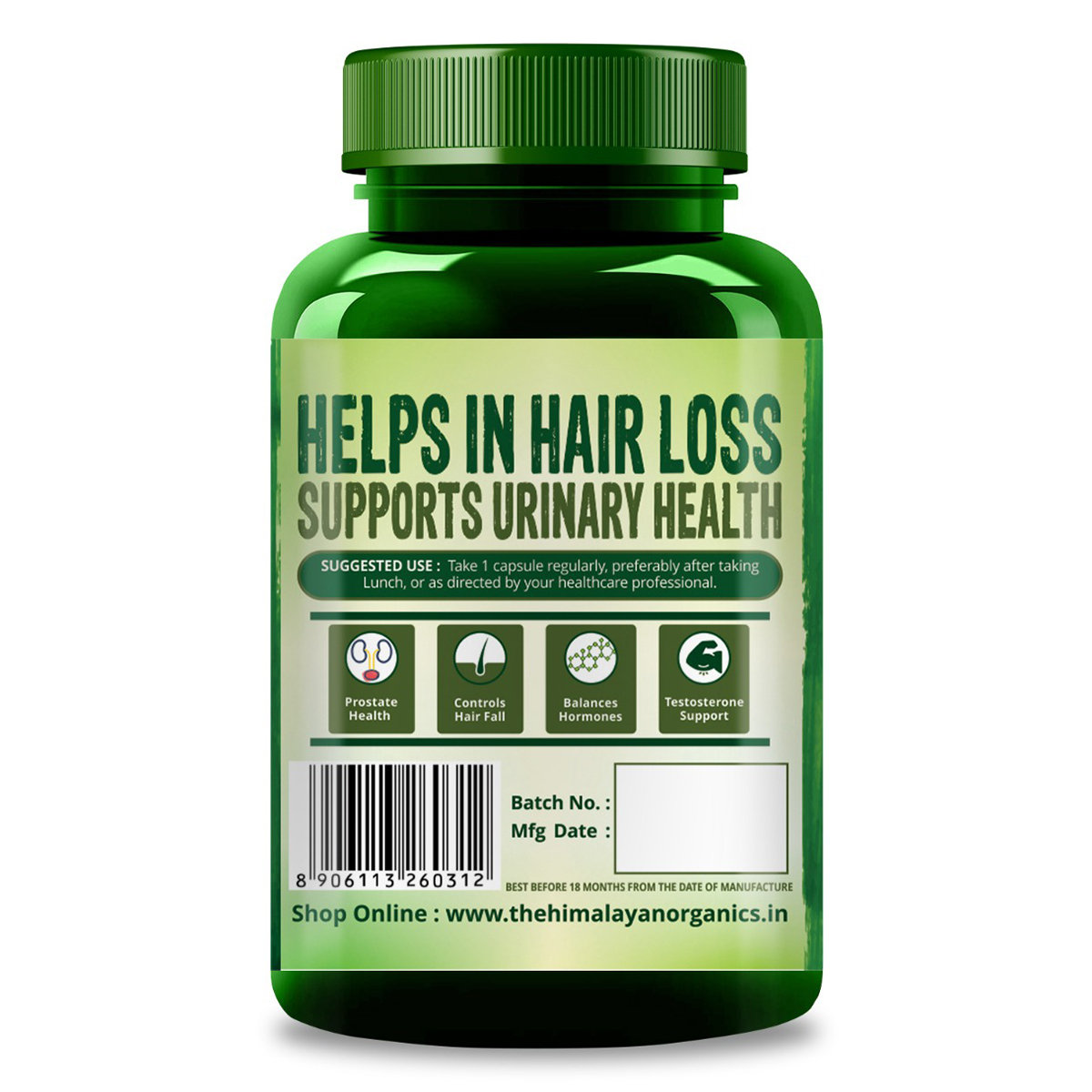 Vlado's Himalayan Organics Saw Palmetto 800 mg, 60 Capsules, Pack of 1 Vlado's Himalayan Organics Saw Palmetto 800 mg, 60 Capsules, Pack of 1