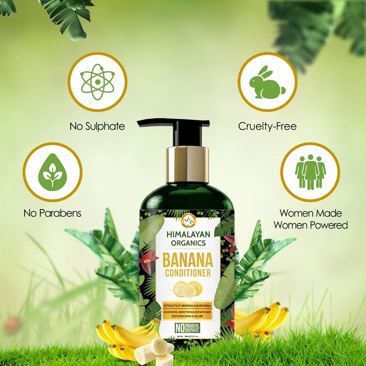 Himalayan Organics Banana Conditioner, 300 ml, Pack of 1 Himalayan Organics Banana Conditioner, 300 ml, Pack of 1