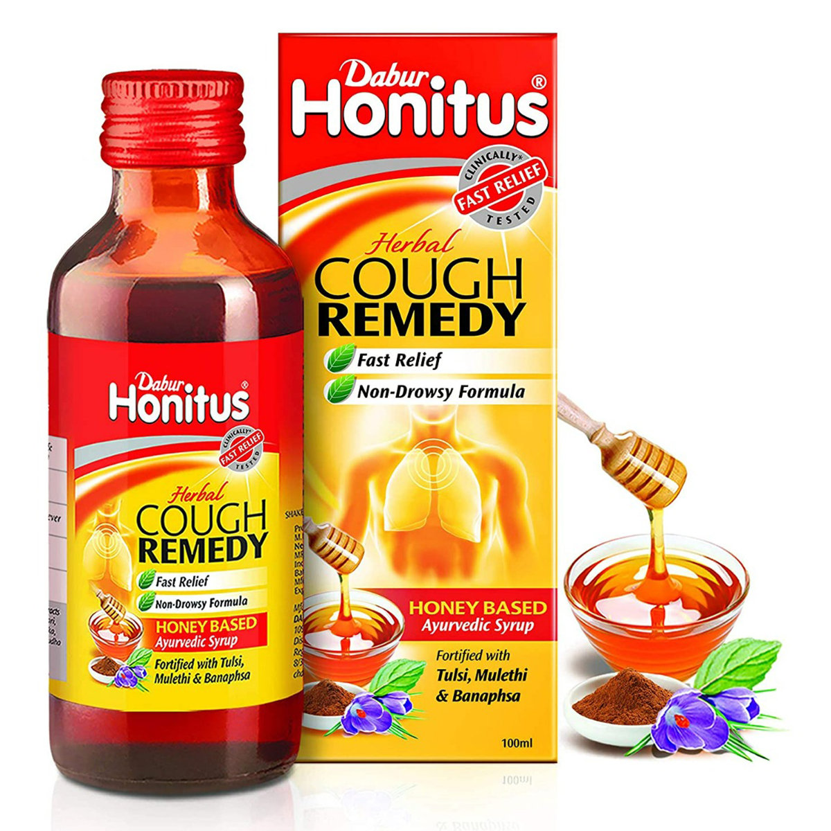 Dabur Honitus Herbal Cough Remedy Syrup, 100 ml, Pack of 1 Dabur Honitus Herbal Cough Remedy Syrup, 100 ml, Pack of 1