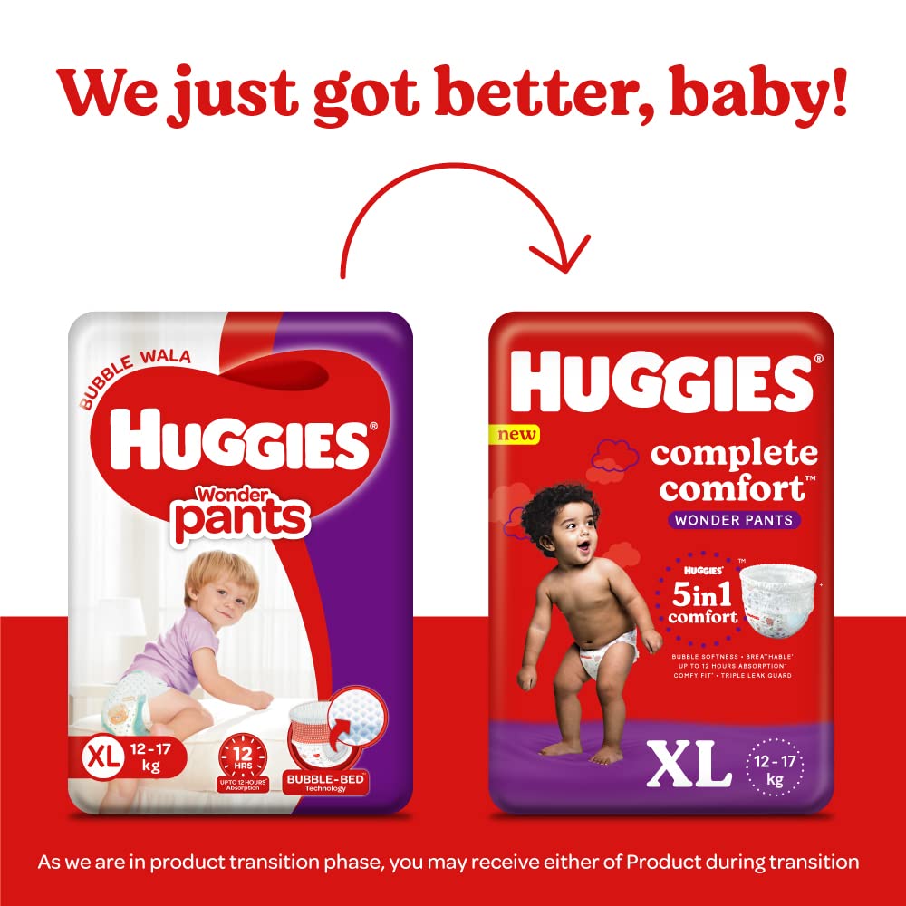 Huggies Complete Comfort Wonder Baby Diaper Pants XL, 46 Count, Pack of 1 Huggies Complete Comfort Wonder Baby Diaper Pants XL, 46 Count, Pack of 1