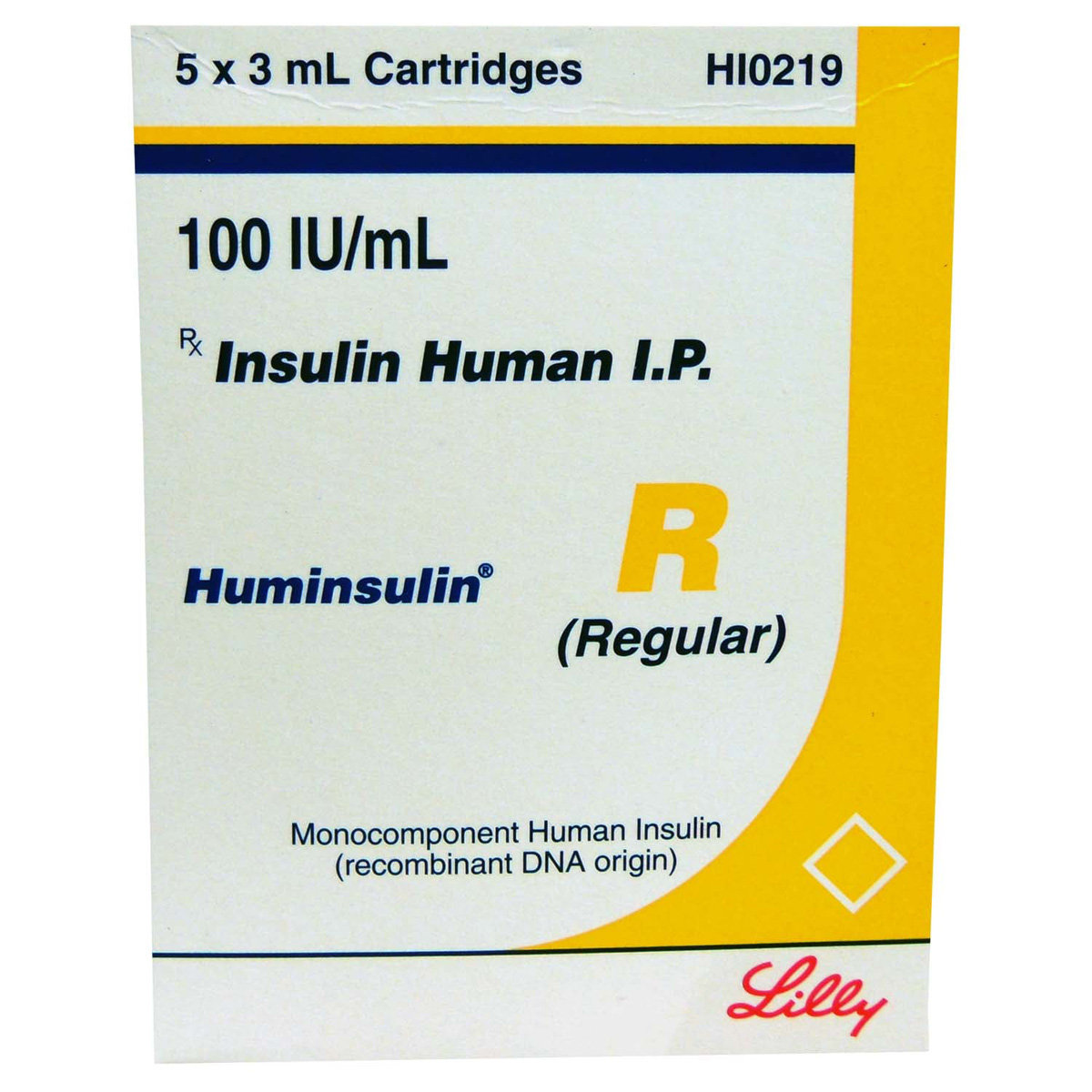 Huminsulin R 100IU/ml Cartridge 5 x 3 ml, Pack of 5 INJECTIONS Huminsulin R 100IU/ml Cartridge 5 x 3 ml, Pack of 5 INJECTIONS