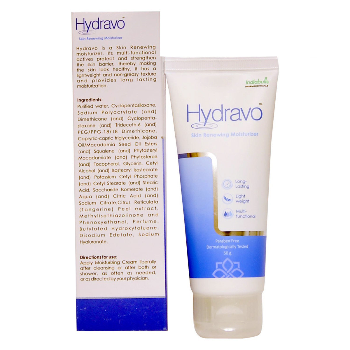 Hydravo Skin Renewing Moisturizer 50 gm | Long Lasting Moisturization | Lightweight | Non Greasy, Pack of 1 Hydravo Skin Renewing Moisturizer 50 gm | Long Lasting Moisturization | Lightweight | Non Greasy, Pack of 1