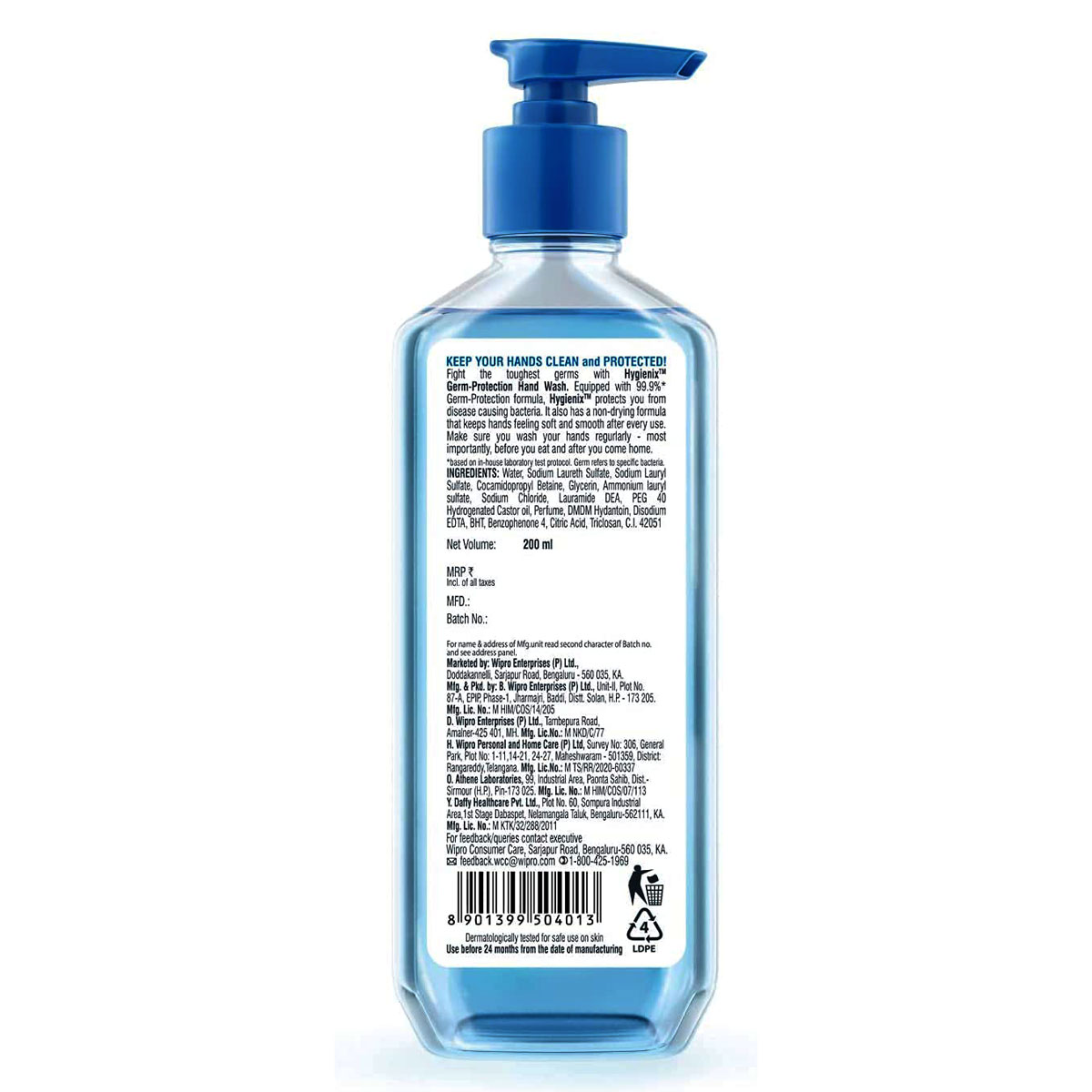 Hygienix Hand Wash, 400 ml (2x200 ml), Pack of 1 Hygienix Hand Wash, 400 ml (2x200 ml), Pack of 1