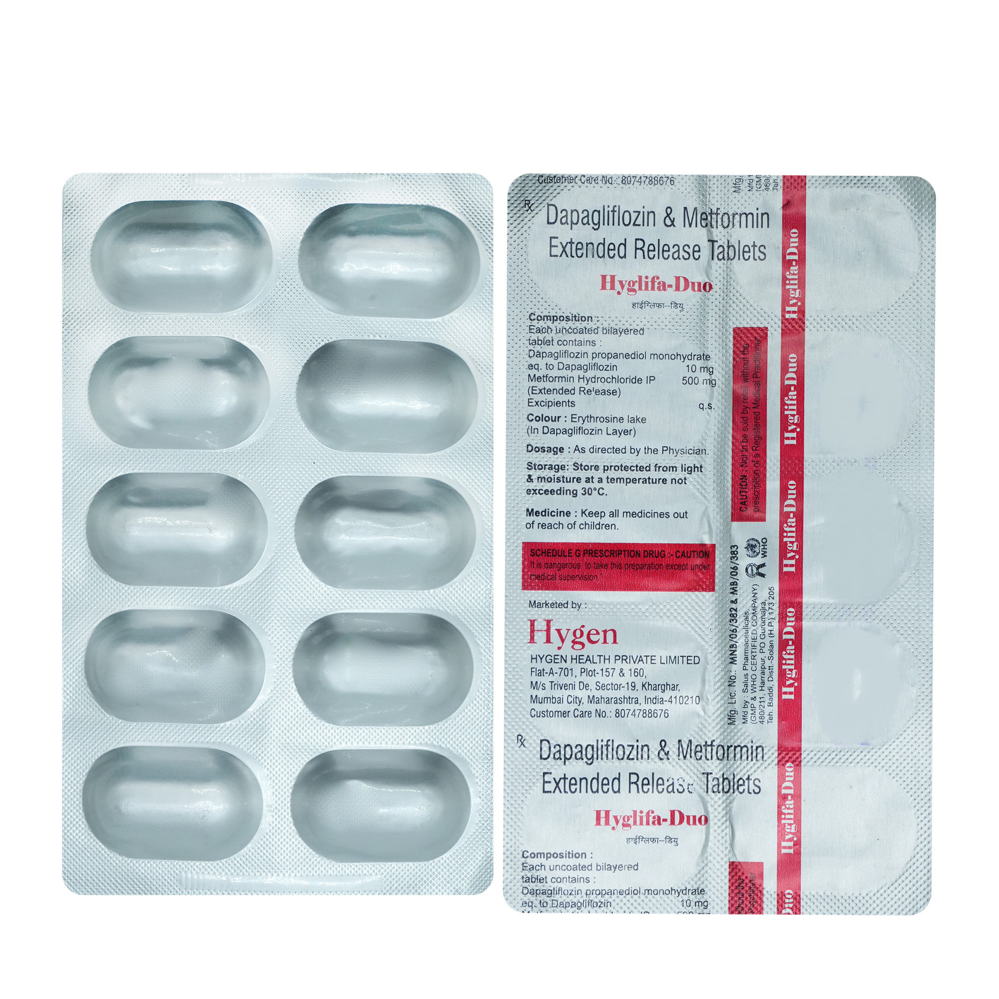 Hyglifa-DUO Tablet 10's, Pack of 10 TabletS Hyglifa-DUO Tablet 10's, Pack of 10 TabletS