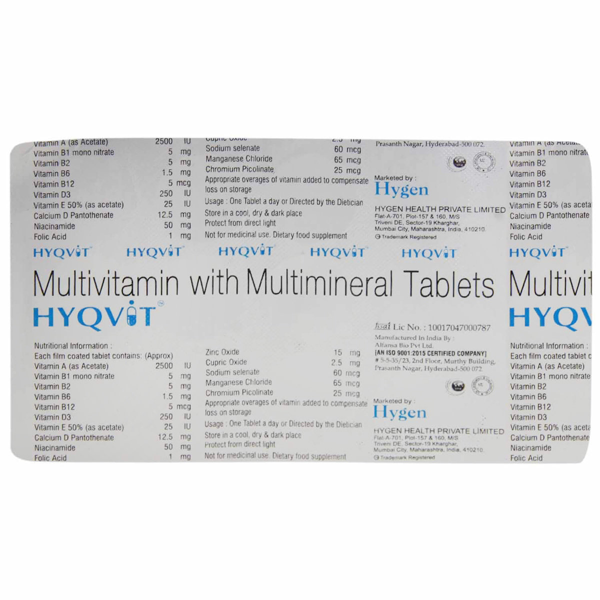 Hyqvit Tablet 15's, Pack of 15 Hyqvit Tablet 15's, Pack of 15