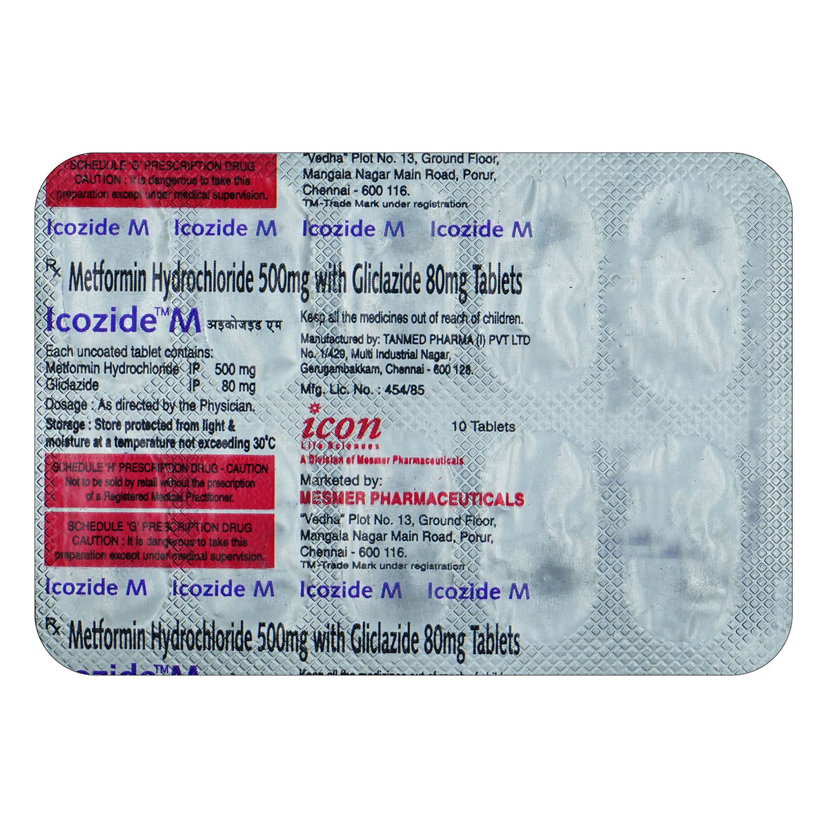 Icozide M Tablet 10's, Pack of 10 TABLETS Icozide M Tablet 10's, Pack of 10 TABLETS