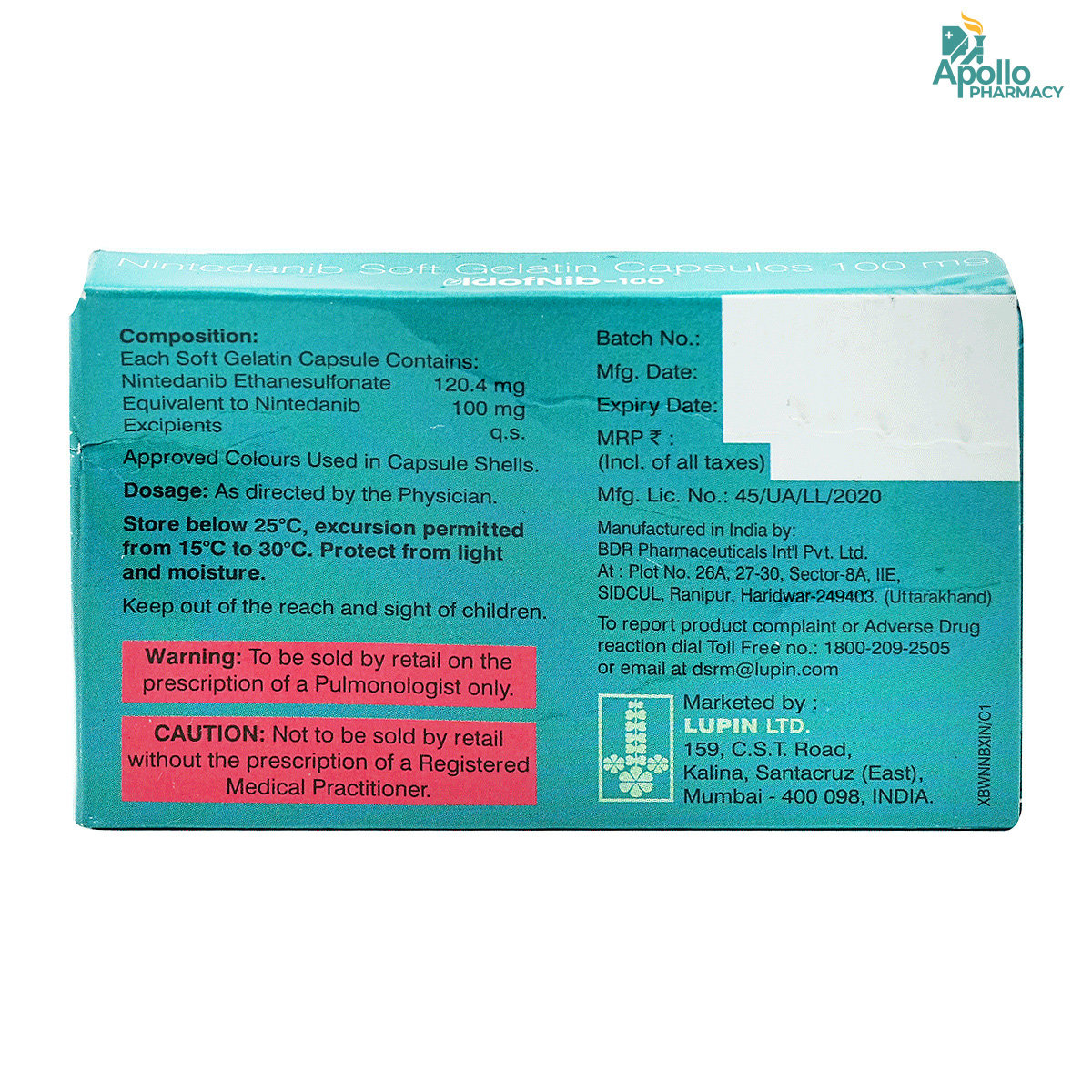 Idofnib 100 Capsule 10's, Pack of 10 CapsuleS Idofnib 100 Capsule 10's, Pack of 10 CapsuleS