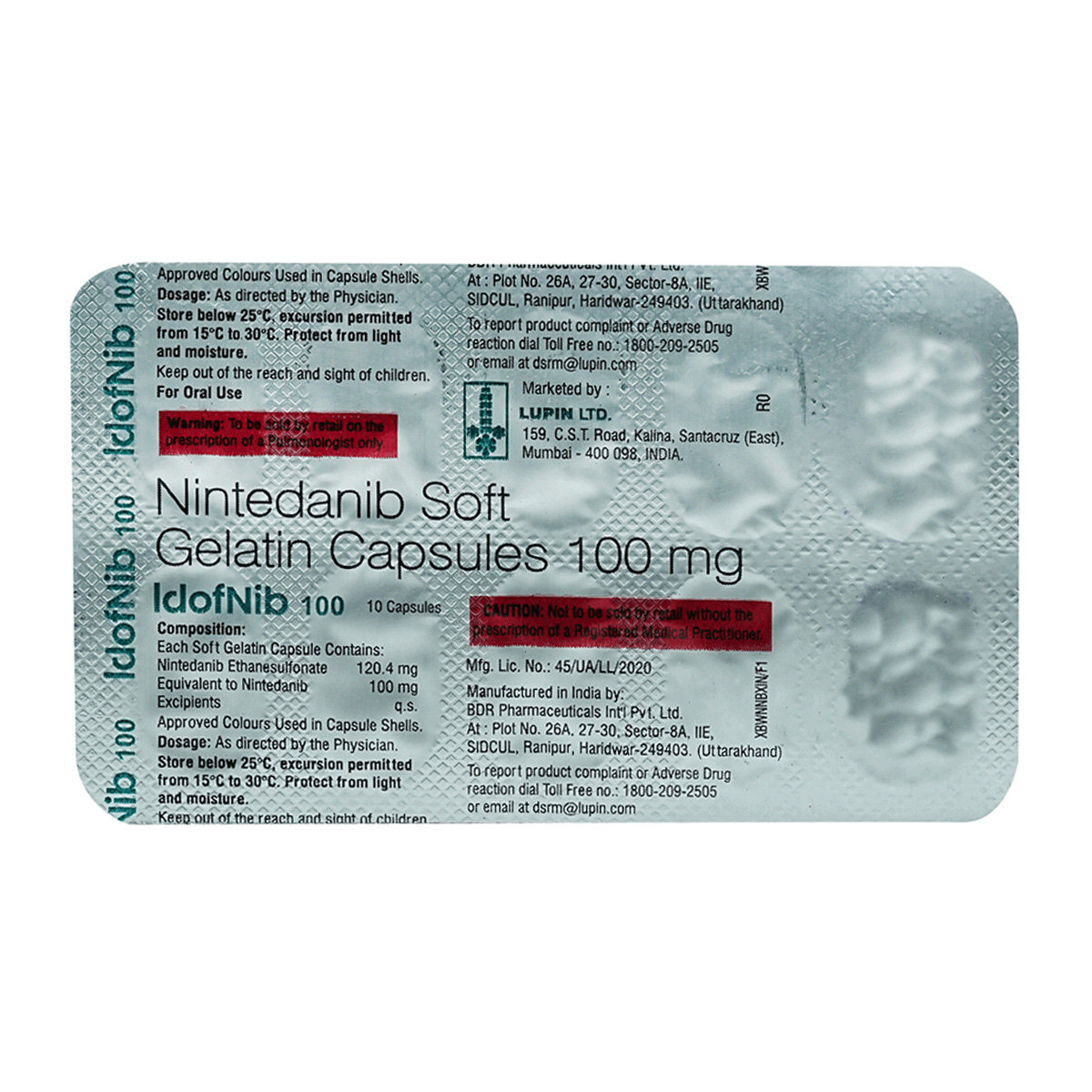 Idofnib 100 Capsule 10's, Pack of 10 CapsuleS Idofnib 100 Capsule 10's, Pack of 10 CapsuleS