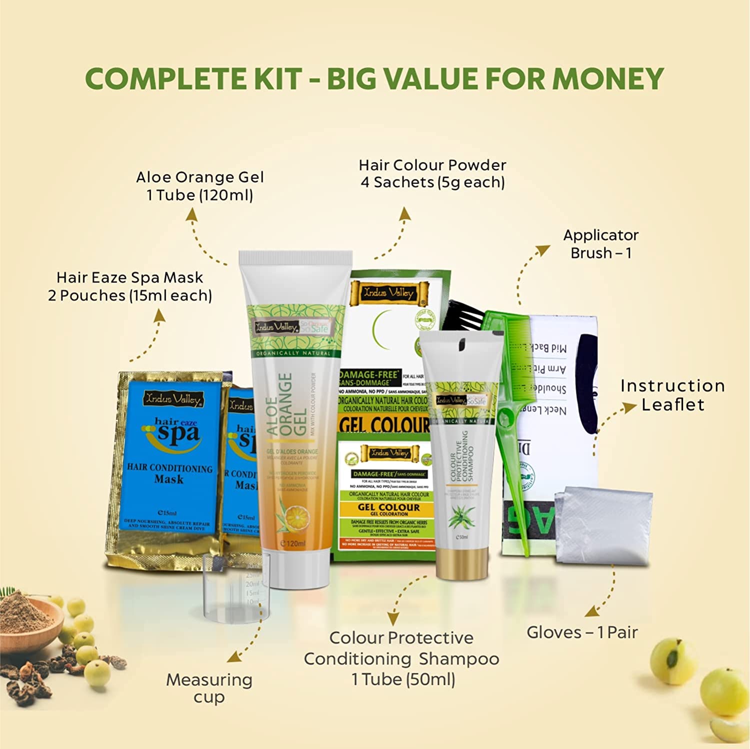 Indus Valley Organically Natural Hair Colour Gel Black Powder, Pack of 1 Indus Valley Organically Natural Hair Colour Gel Black Powder, Pack of 1