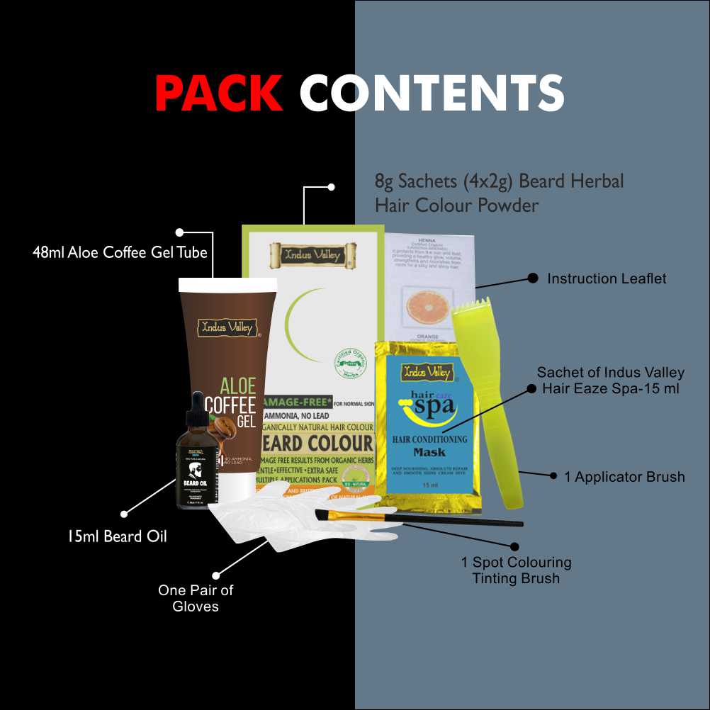 Indus Valley Men Organically Natural Gel Natural Black 1.0 Hair Color, 78 ml, Pack of 1 Indus Valley Men Organically Natural Gel Natural Black 1.0 Hair Color, 78 ml, Pack of 1