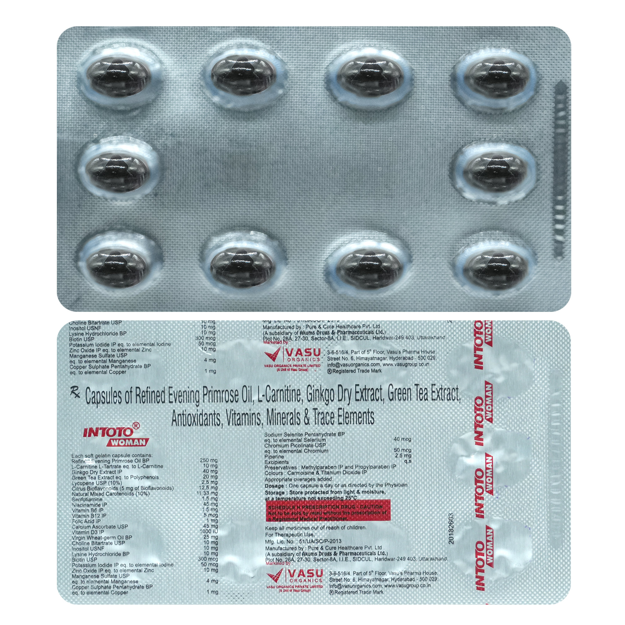 Intoto Woman Capsule 10's, Pack of 10 Intoto Woman Capsule 10's, Pack of 10