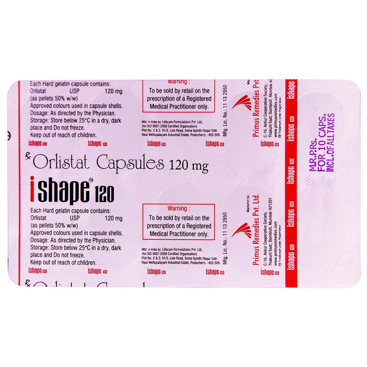 Ishape 120 Capsule 10's, Pack of 10 CAPSULES Ishape 120 Capsule 10's, Pack of 10 CAPSULES