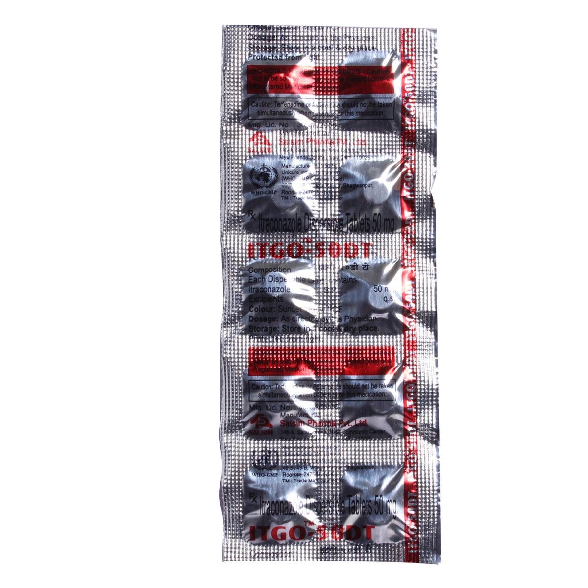 Itgo-50mg Dt Tablet 10's, Pack of 10 TabletS Itgo-50mg Dt Tablet 10's, Pack of 10 TabletS