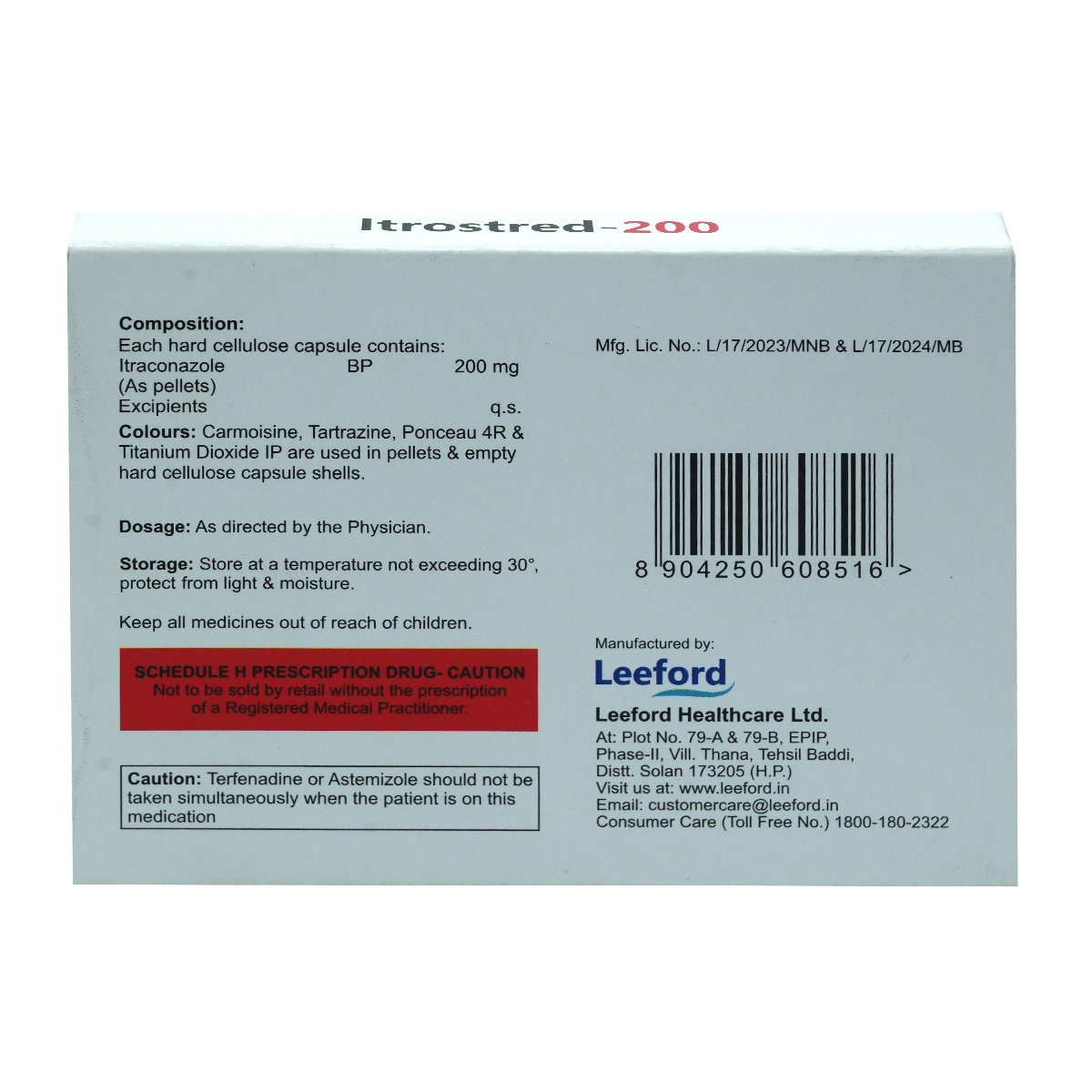 Itrostred-200 Capsule 10's, Pack of 10 CAPSULES Itrostred-200 Capsule 10's, Pack of 10 CAPSULES
