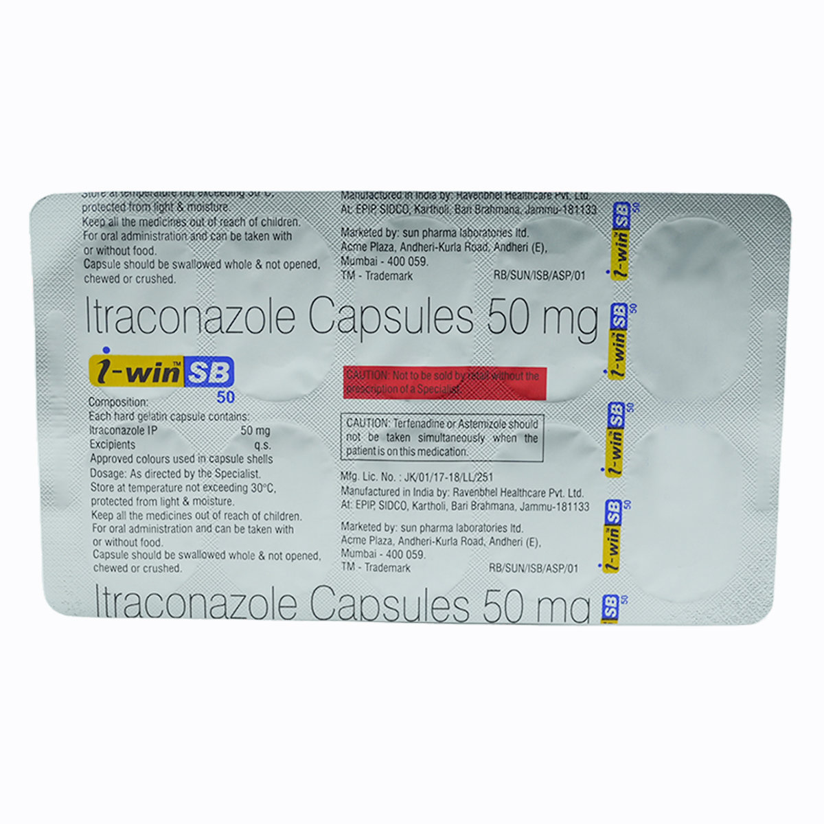 I-Win SB 50 Capsule 10's, Pack of 10 CAPSULES I-Win SB 50 Capsule 10's, Pack of 10 CAPSULES