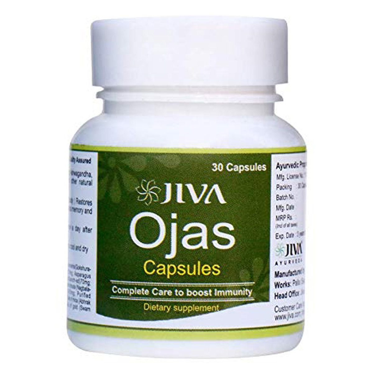 Jiva Ojas, 30 Capsules, Pack of 1 Jiva Ojas, 30 Capsules, Pack of 1