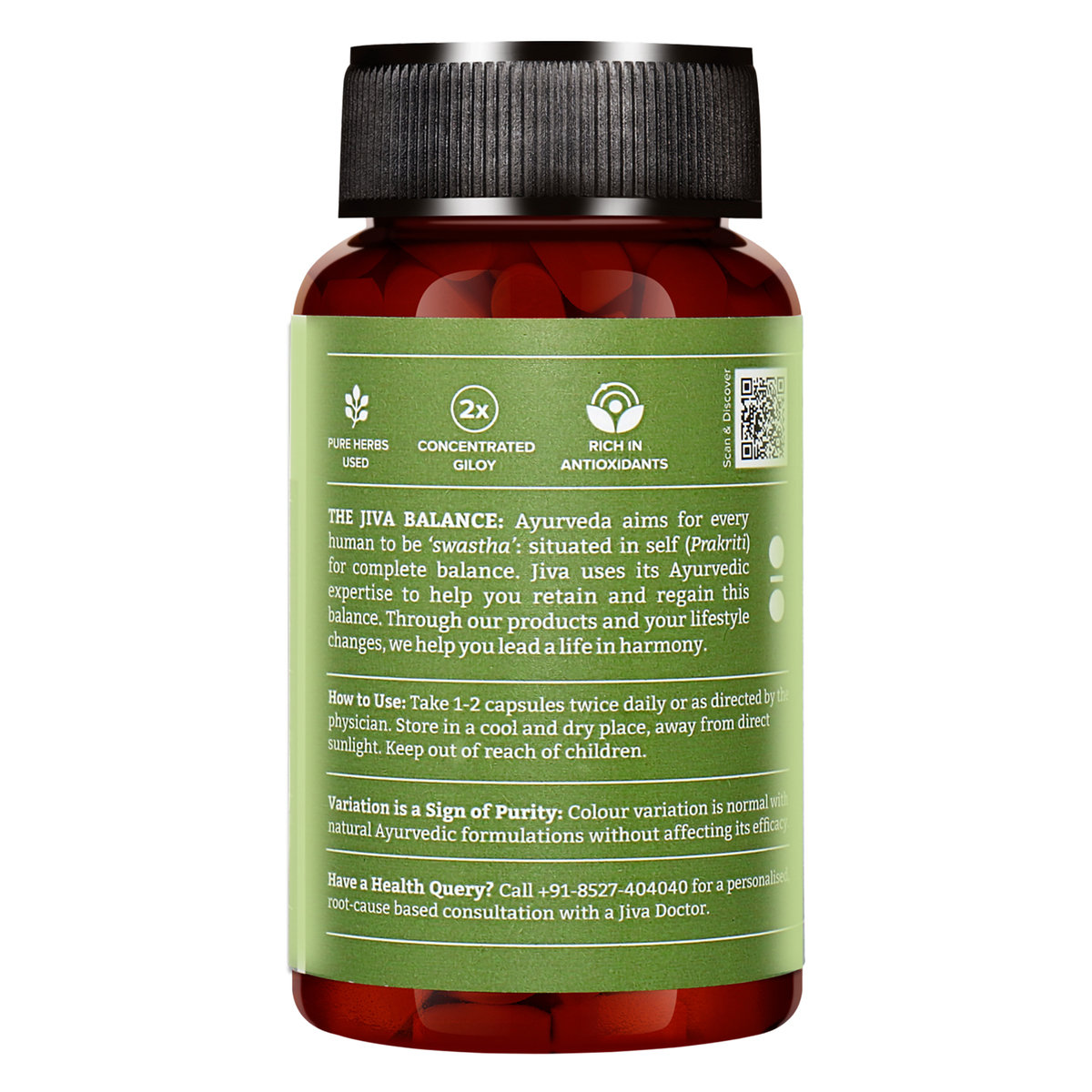 Jiva Giloy, 60 Capsules, Pack of 1 Jiva Giloy, 60 Capsules, Pack of 1