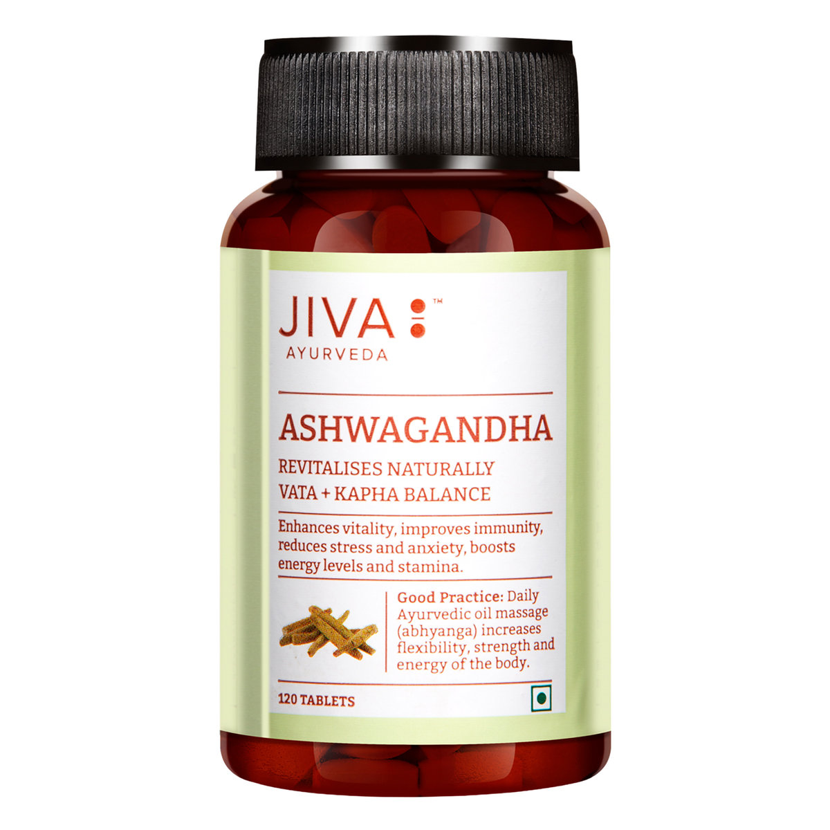 Jiva Ashwagandha, 120 Tablets, Pack of 1 Jiva Ashwagandha, 120 Tablets, Pack of 1