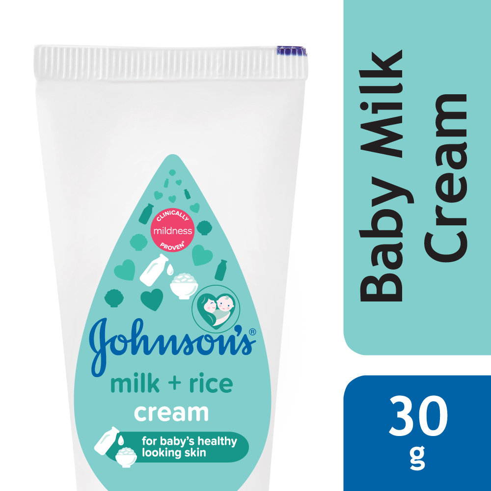 Johnson's Baby Milk+Rice Cream, 30 gm, Pack of 1 Johnson's Baby Milk+Rice Cream, 30 gm, Pack of 1