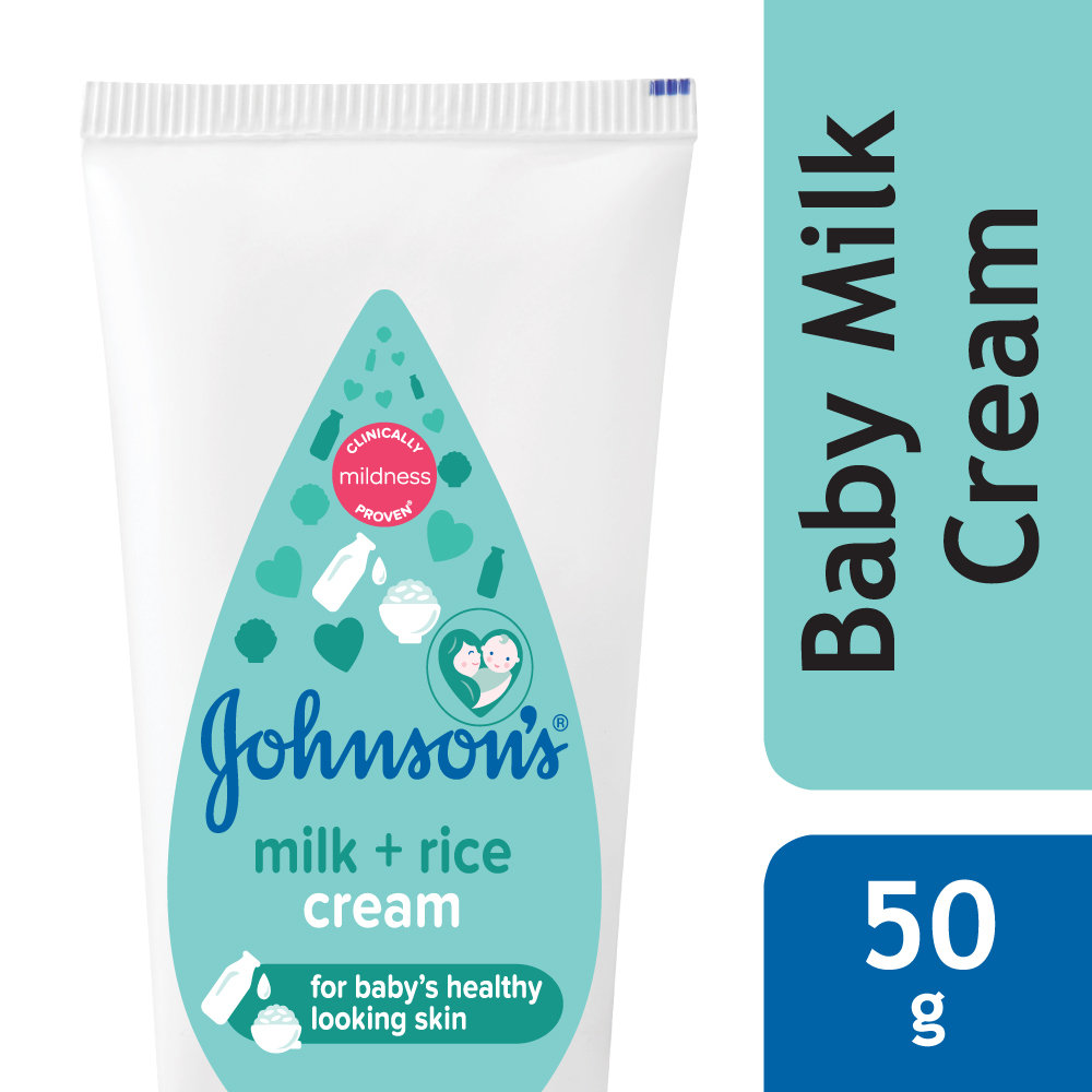 Johnson's Baby Milk+Rice Cream, 50 gm, Pack of 1 Johnson's Baby Milk+Rice Cream, 50 gm, Pack of 1