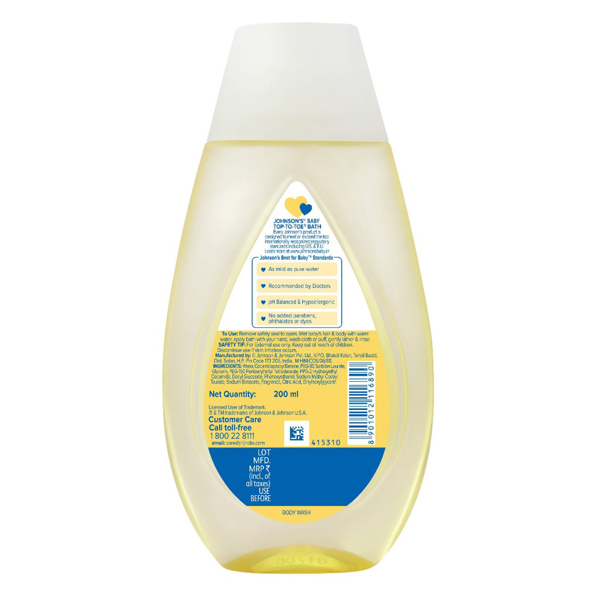 Johnson's Baby Top To Toe Baby Wash, 200 ml, Pack of 1 Johnson's Baby Top To Toe Baby Wash, 200 ml, Pack of 1