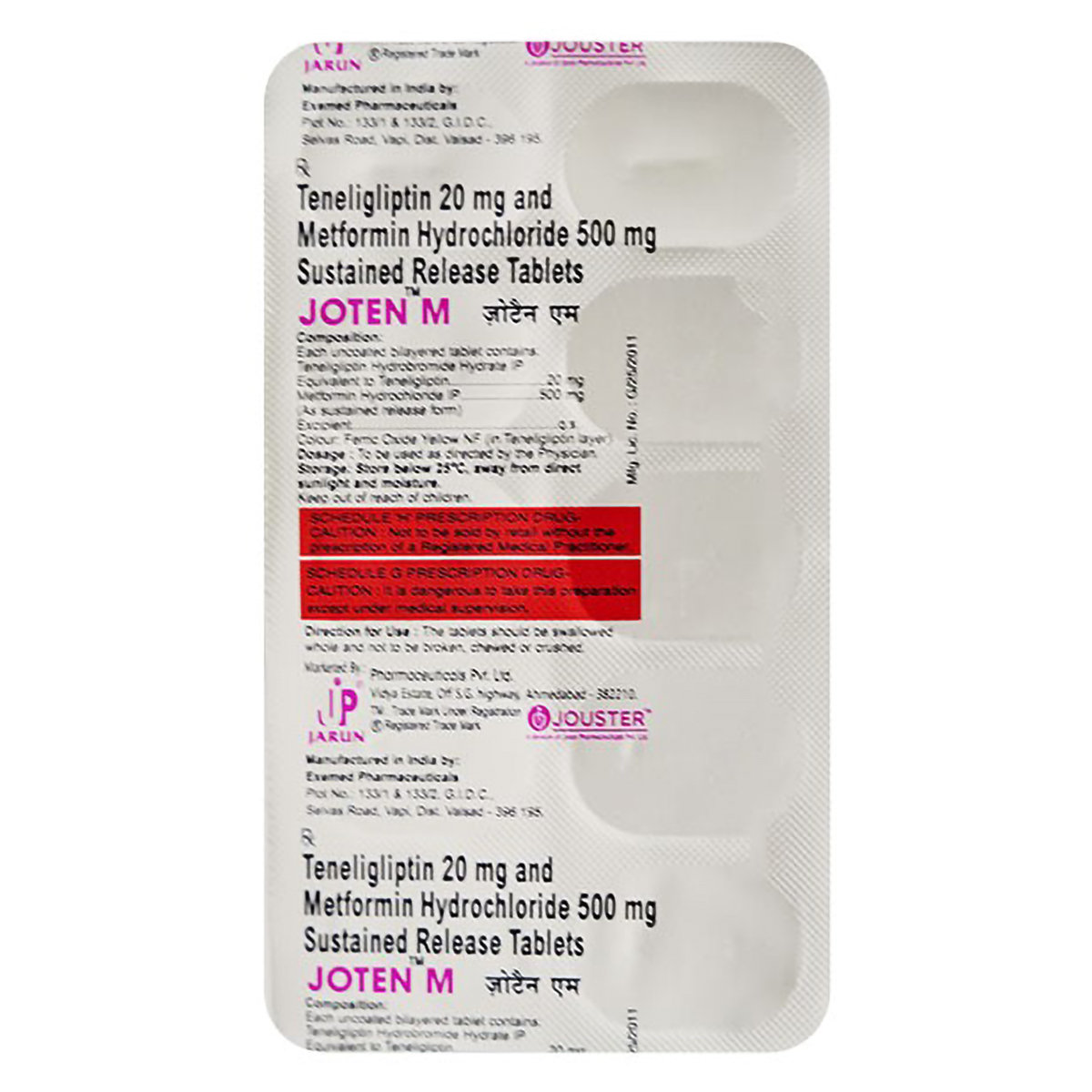 Joten M Tablet 10's, Pack of 10 TabletS Joten M Tablet 10's, Pack of 10 TabletS