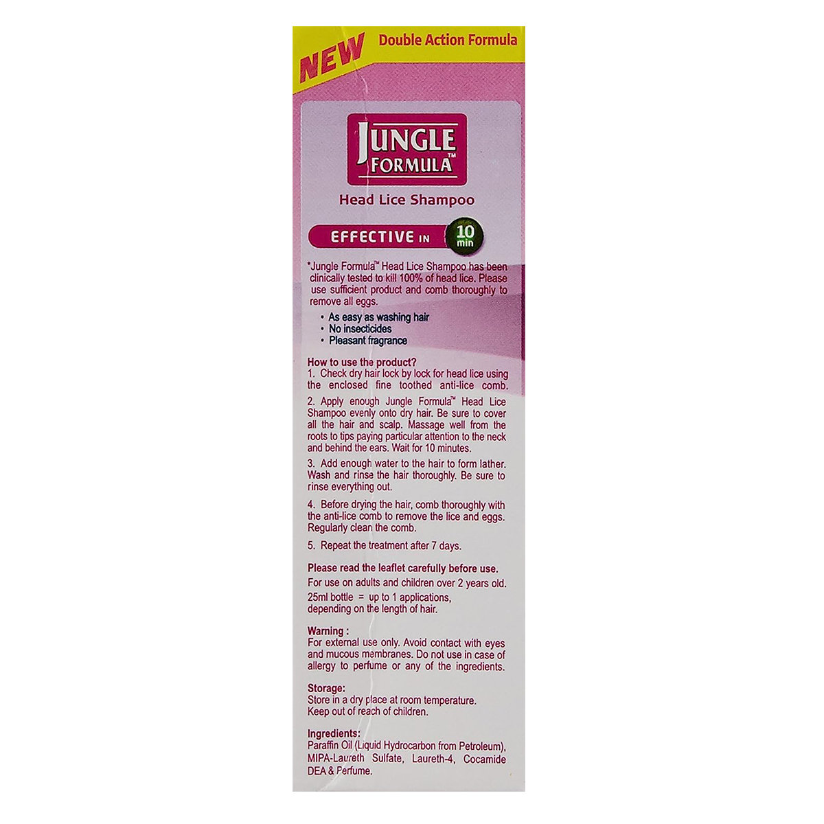 Jungle Formula Head Lice Shampoo 25ml, Pack of 1 Jungle Formula Head Lice Shampoo 25ml, Pack of 1