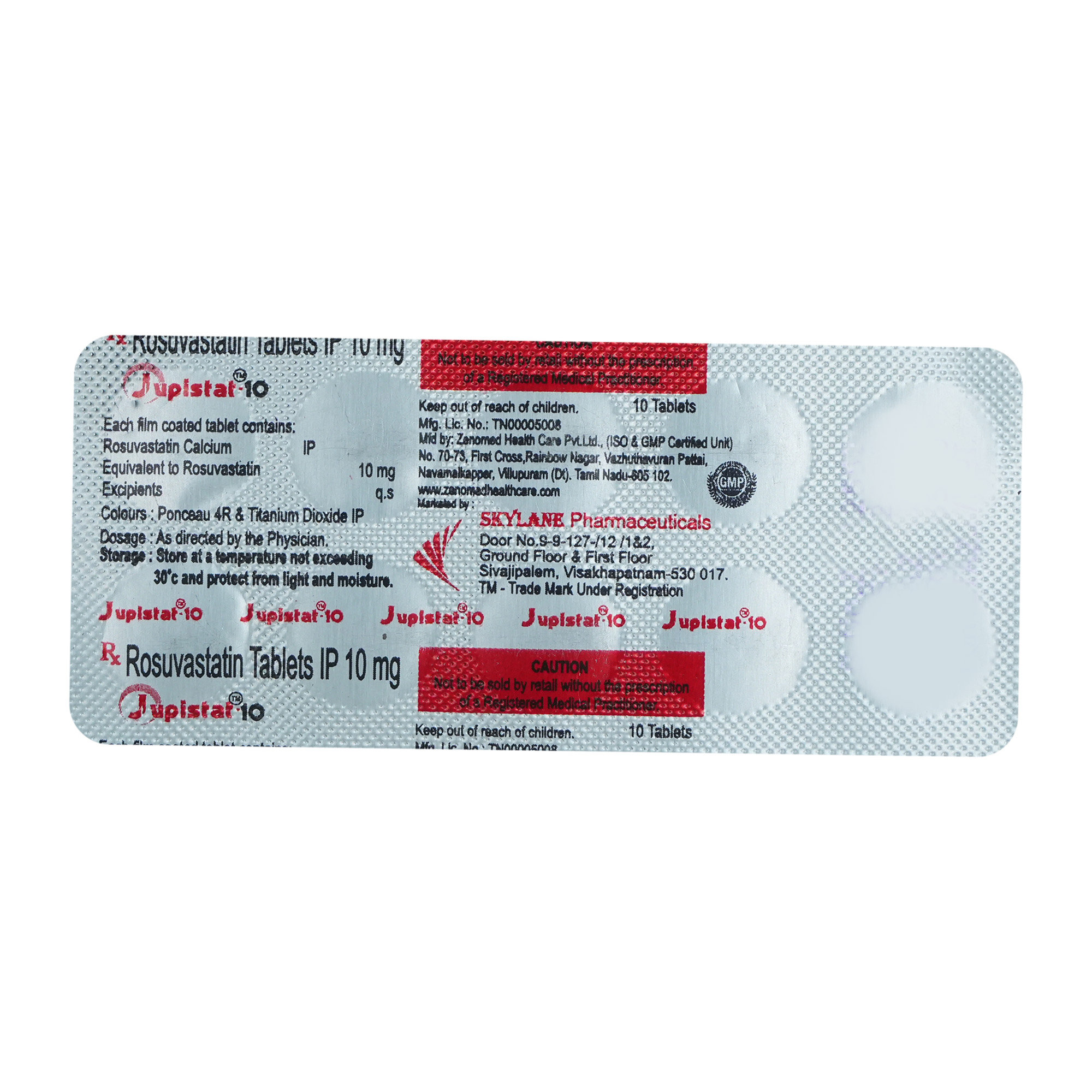 Jupistat 10 mg Tablet 10's, Pack of 10 TabletS Jupistat 10 mg Tablet 10's, Pack of 10 TabletS