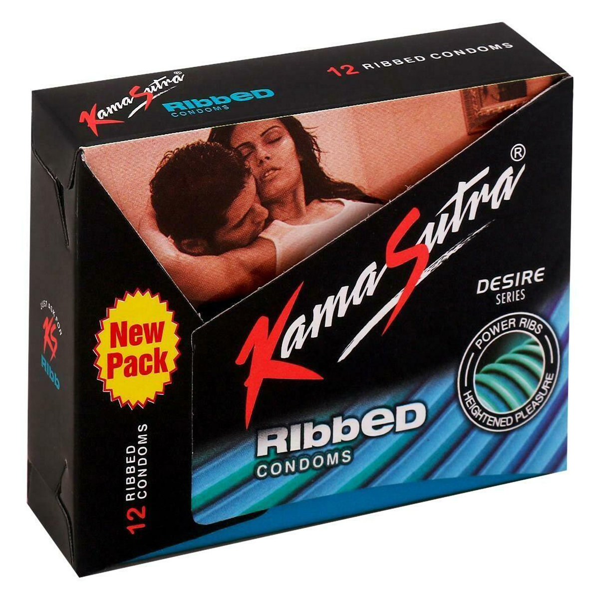 Kamasutra Ribbed Condoms, 12 Count, Pack of 1 Kamasutra Ribbed Condoms, 12 Count, Pack of 1