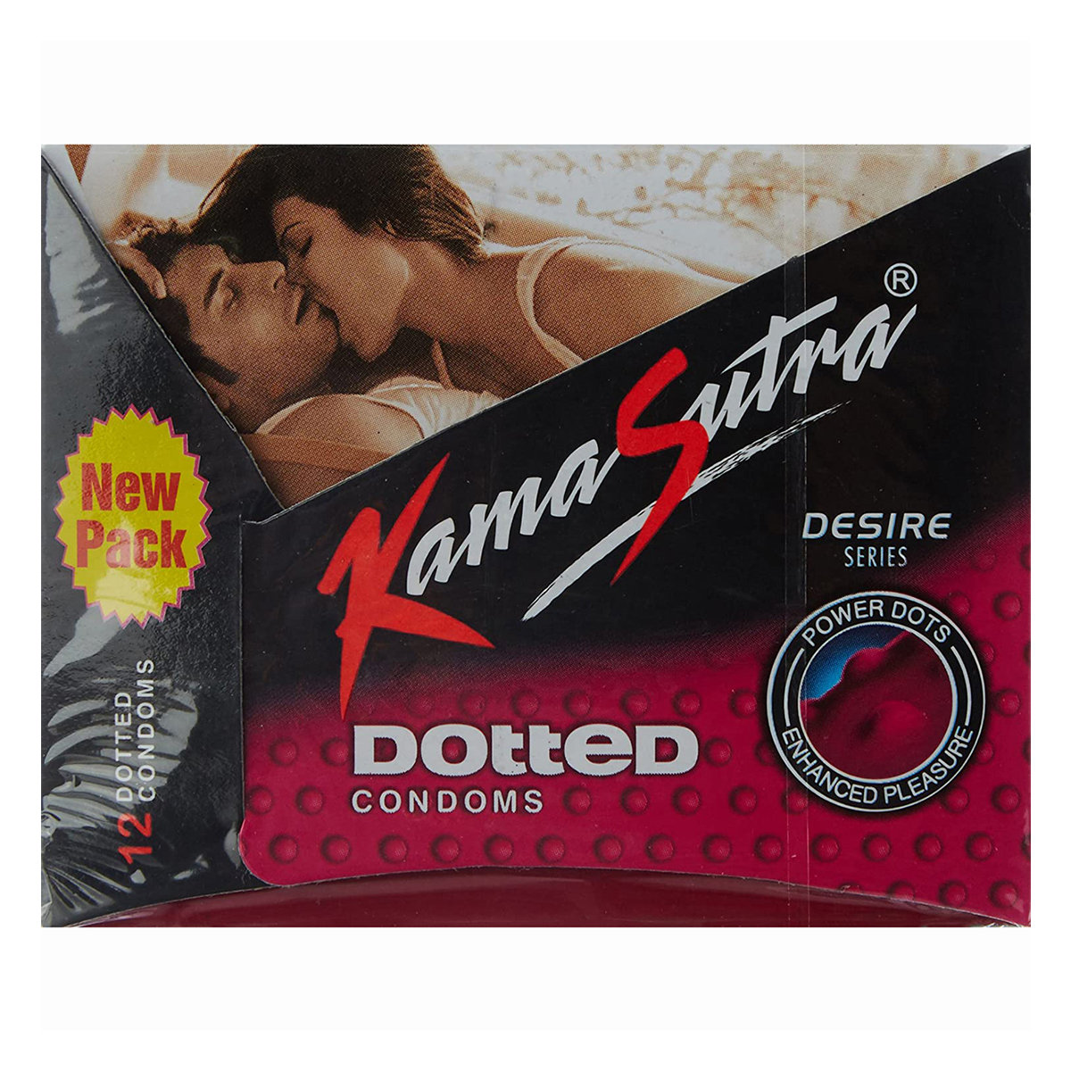 Kamasutra Dotted Condoms, 12 Count, Pack of 1 Kamasutra Dotted Condoms, 12 Count, Pack of 1