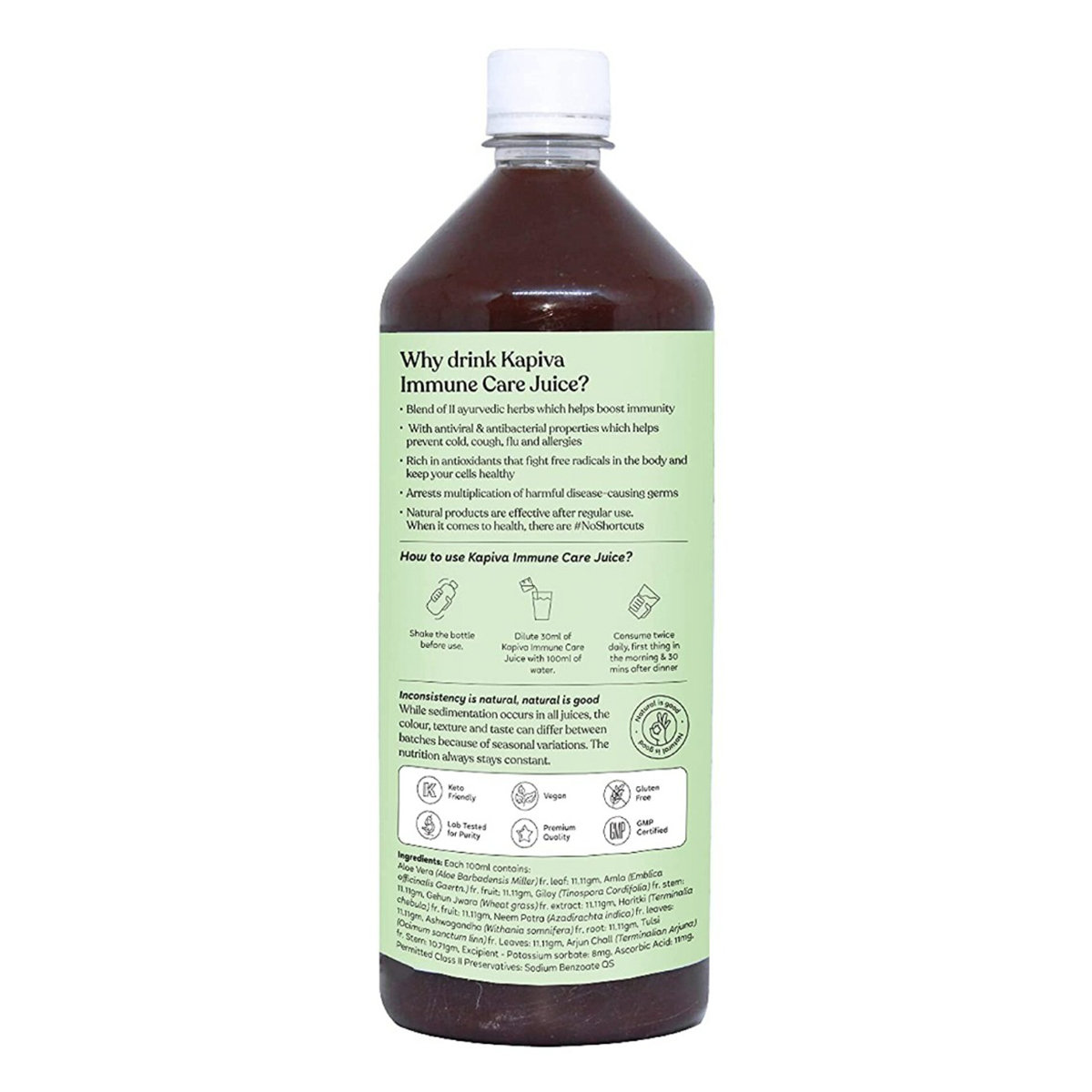 Kapiva Immune Care Juice, 1 L, Pack of 1 Kapiva Immune Care Juice, 1 L, Pack of 1