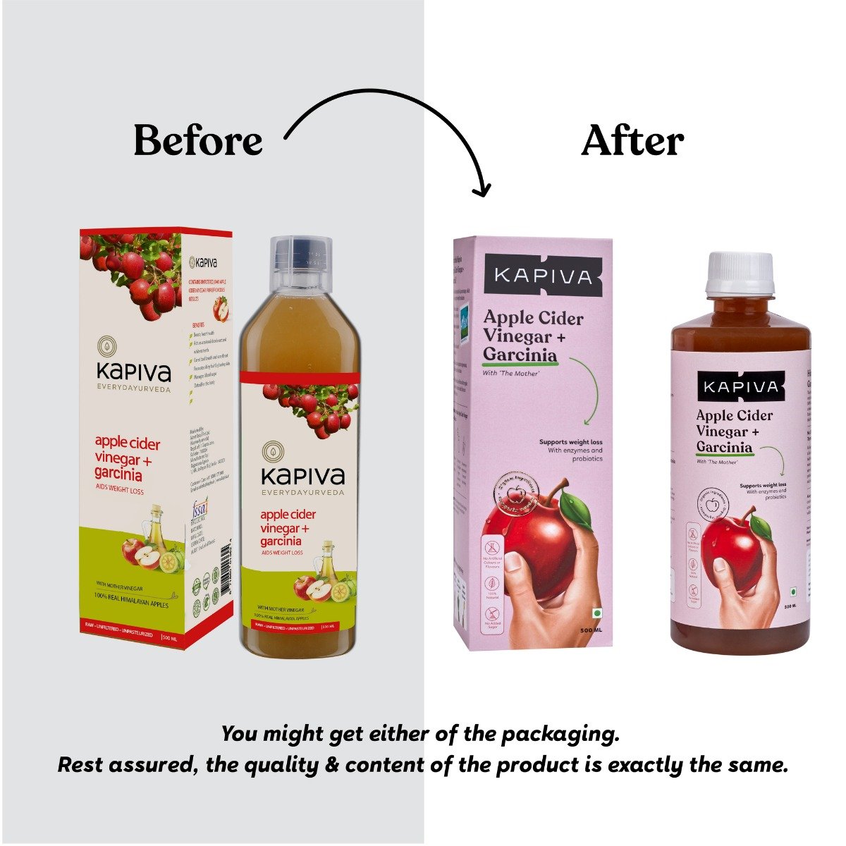 Kapiva Apple Cider Vinegar + Garcinia Juice, 500 ml, Pack of 1 Kapiva Apple Cider Vinegar + Garcinia Juice, 500 ml, Pack of 1