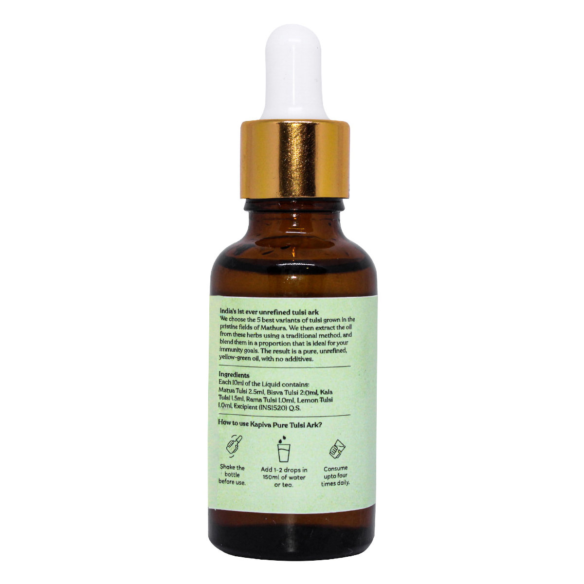 Kapiva Pure Tulsi Ark Drops, 30 ml, Pack of 1 Kapiva Pure Tulsi Ark Drops, 30 ml, Pack of 1