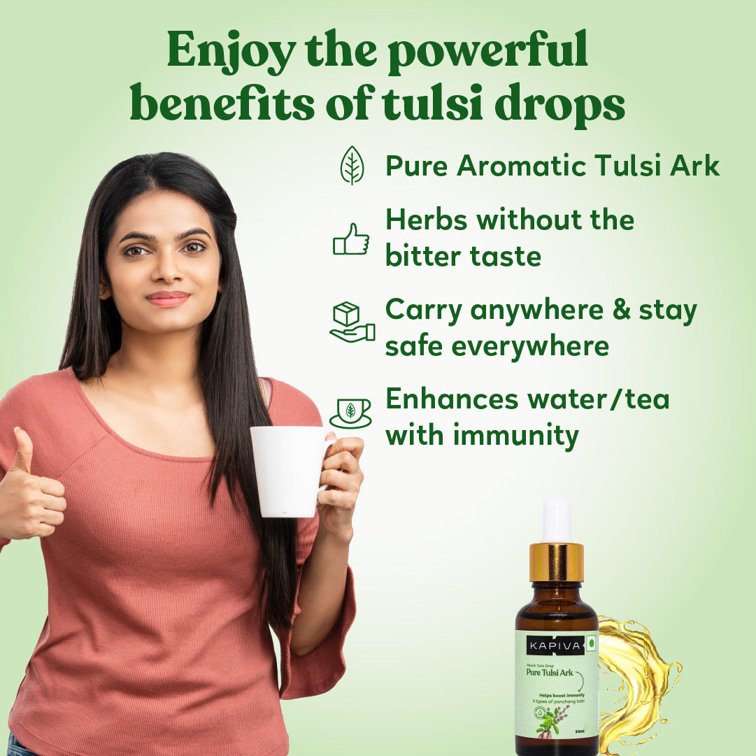 Kapiva Pure Tulsi Ark Drops, 30 ml, Pack of 1 Kapiva Pure Tulsi Ark Drops, 30 ml, Pack of 1