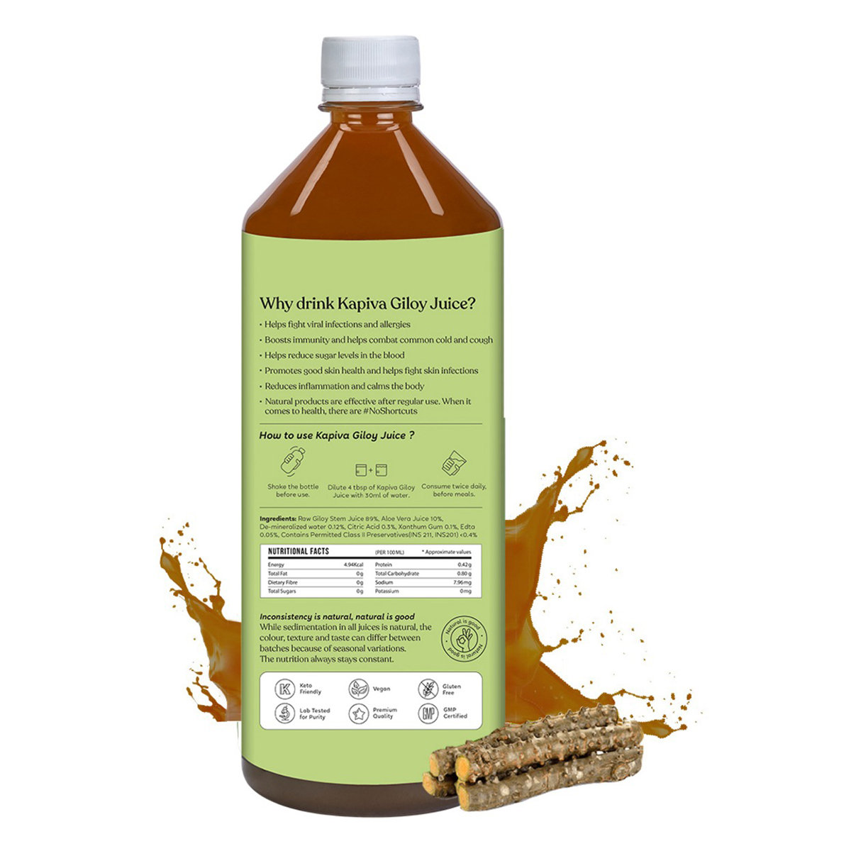 Kapiva Giloy Juice, 1 L, Pack of 1 Kapiva Giloy Juice, 1 L, Pack of 1