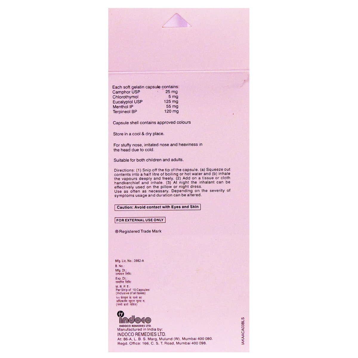 Karvol Plus Capsule 10's, Pack of 10 Karvol Plus Capsule 10's, Pack of 10