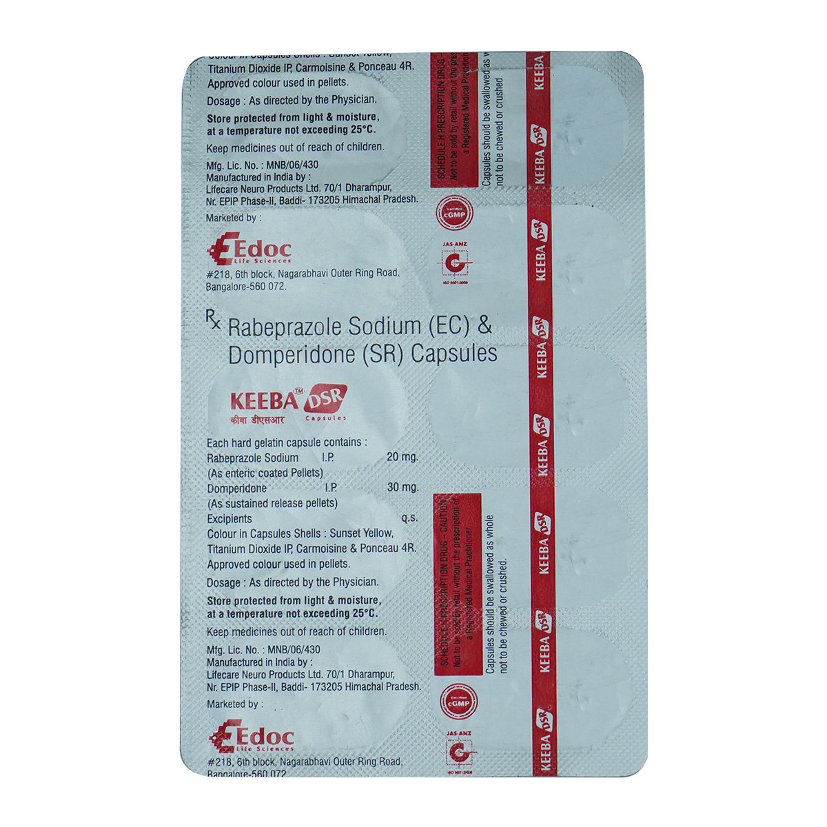 Keeba DSR Capsule 10's, Pack of 10 CAPSULES Keeba DSR Capsule 10's, Pack of 10 CAPSULES