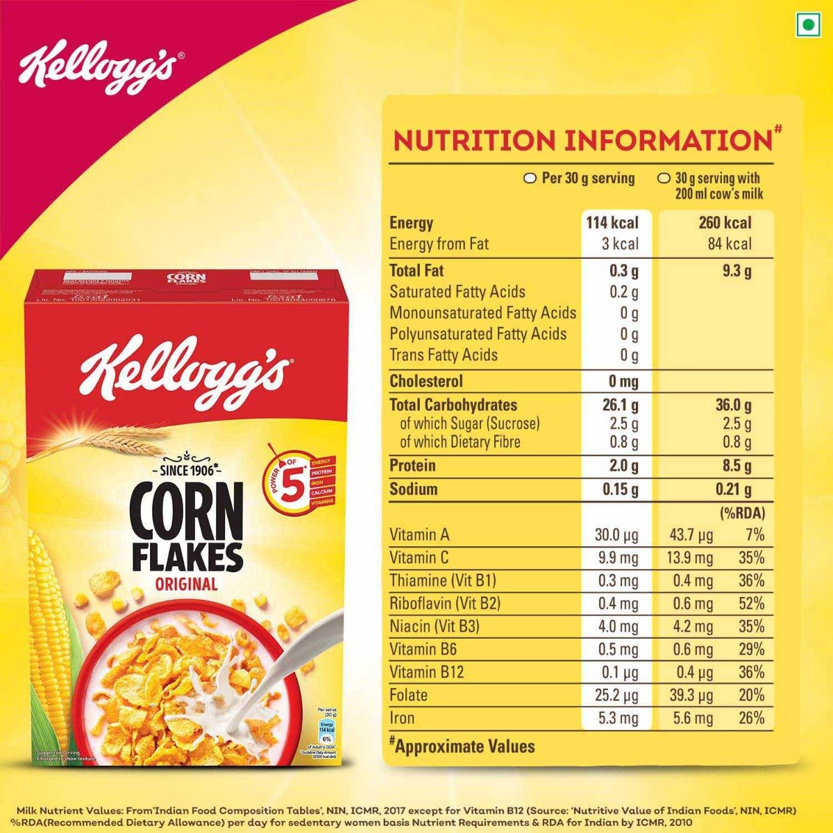 Kellogg's Corn Flakes, 250 gm, Pack of 1 Kellogg's Corn Flakes, 250 gm, Pack of 1