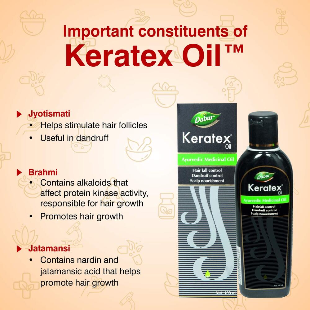 Dabur Keratex Ayurvedic Medicinal Oil, 100 ml, Pack of 1 Dabur Keratex Ayurvedic Medicinal Oil, 100 ml, Pack of 1