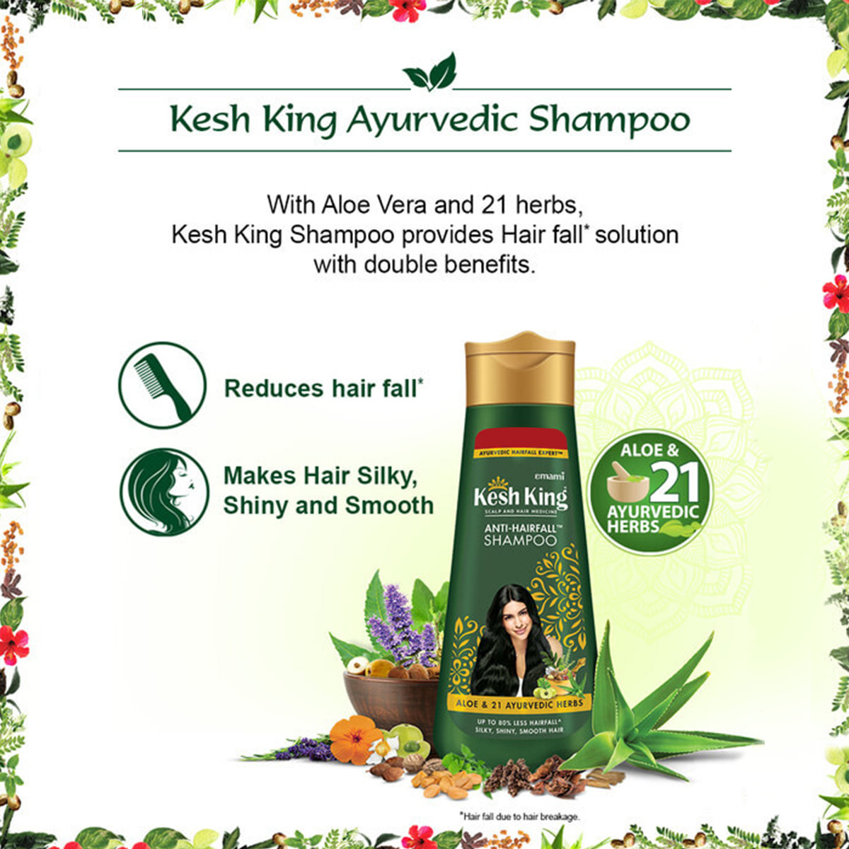 Kesh King Anti-Hairfall Shampoo, 80 ml, Pack of 1 Kesh King Anti-Hairfall Shampoo, 80 ml, Pack of 1