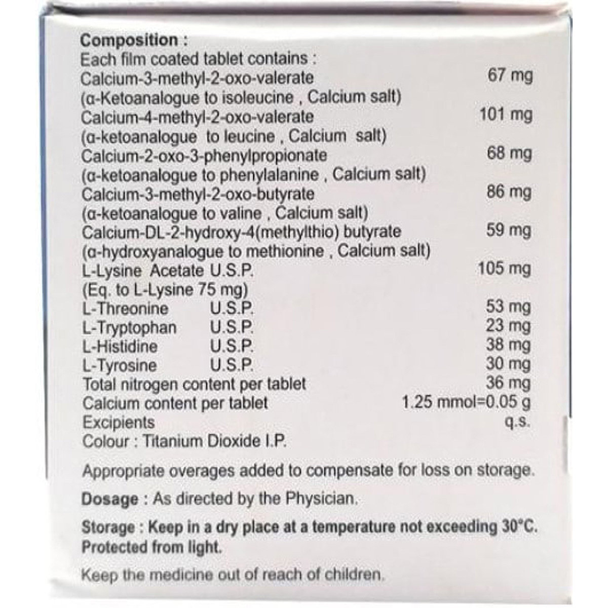 Ketoalfa Tablet 10's, Pack of 10 TabletS Ketoalfa Tablet 10's, Pack of 10 TabletS