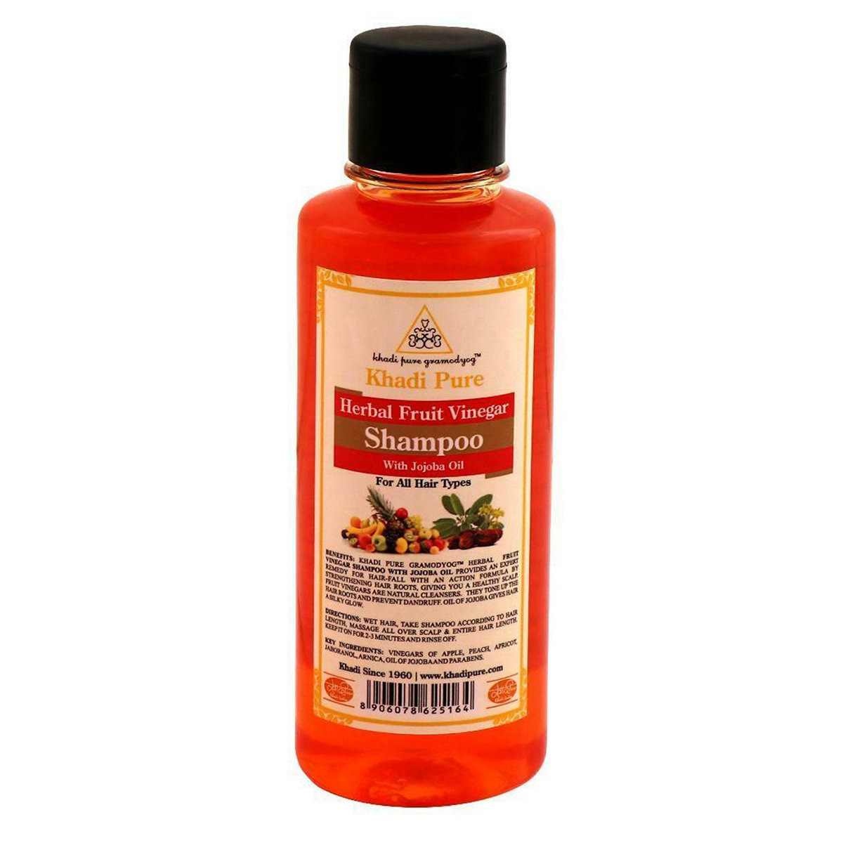 Khadi Fruit Vinegars Herbal Shampoo, 210 ml, Pack of 1 Khadi Fruit Vinegars Herbal Shampoo, 210 ml, Pack of 1