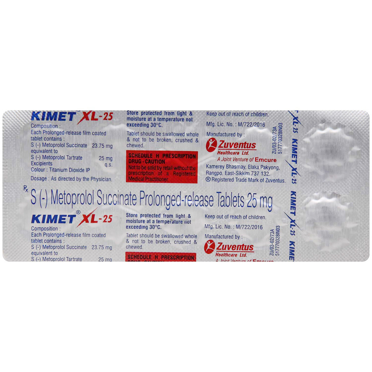 Kimet XL-25 Tablet 10's, Pack of 10 TabletS Kimet XL-25 Tablet 10's, Pack of 10 TabletS