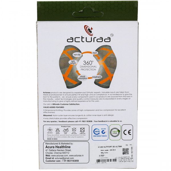 Acura Knee Support 3D Ultima Large, 1 Count, Pack of 1 Acura Knee Support 3D Ultima Large, 1 Count, Pack of 1