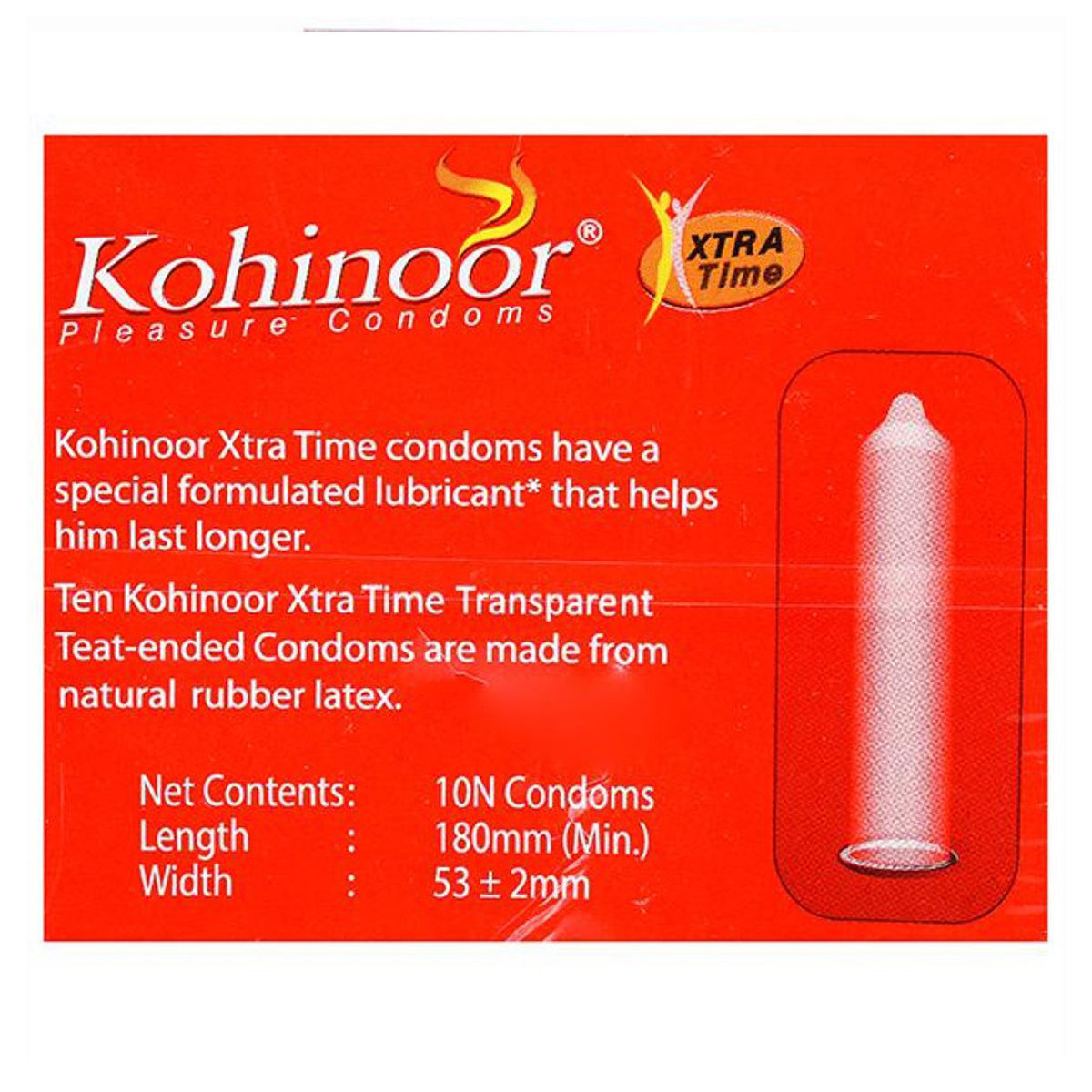Kohinoor Xtra Time Condoms, 10 Count, Pack of 1 Kohinoor Xtra Time Condoms, 10 Count, Pack of 1