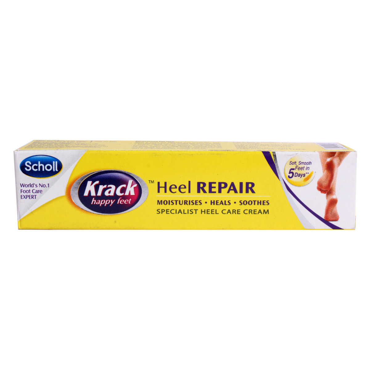 Krack Heel Repair Cream 15 gm | Repairs Dry, Rough & Cracked Heels | Makes Feet Soft & Smooth In 5 Days, Pack of 1 Krack Heel Repair Cream 15 gm | Repairs Dry, Rough & Cracked Heels | Makes Feet Soft & Smooth In 5 Days, Pack of 1
