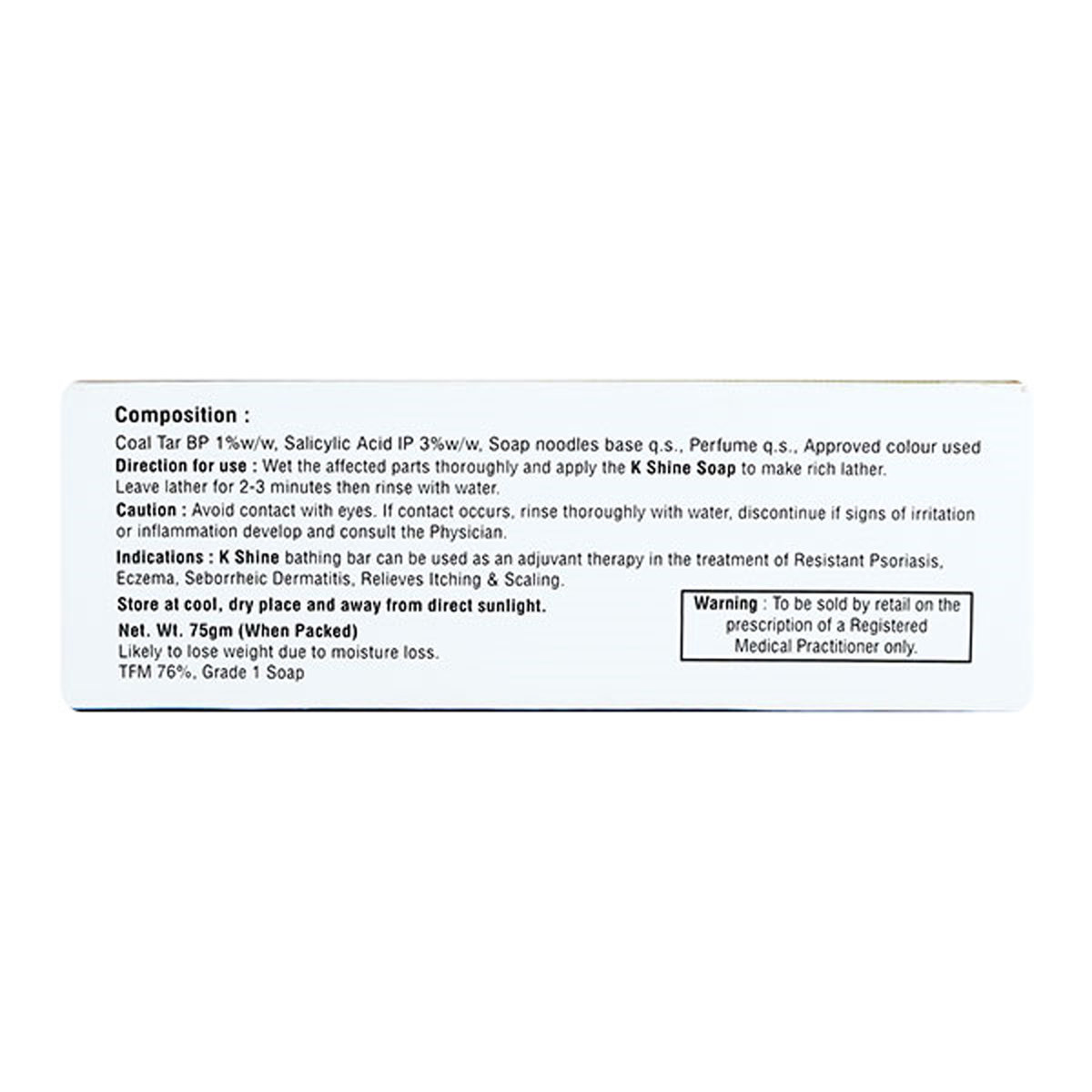 K-Shine Soap 75 gm, Pack of 1 K-Shine Soap 75 gm, Pack of 1