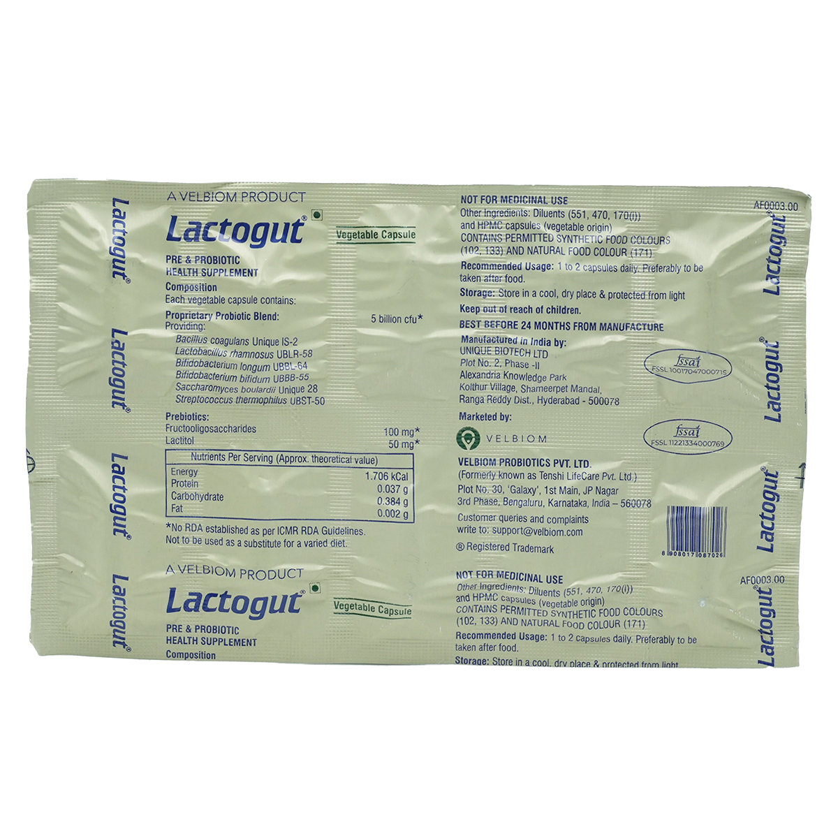 Lactogut Capsule 10's, Pack of 10 Lactogut Capsule 10's, Pack of 10